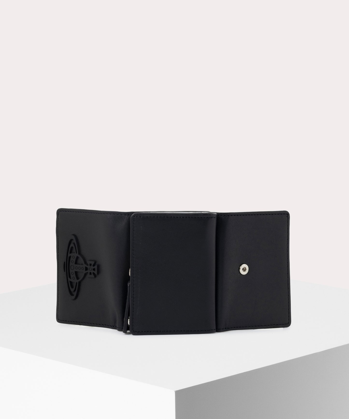 ALUMINIUM LEATHER ファスナー三つ折り財布