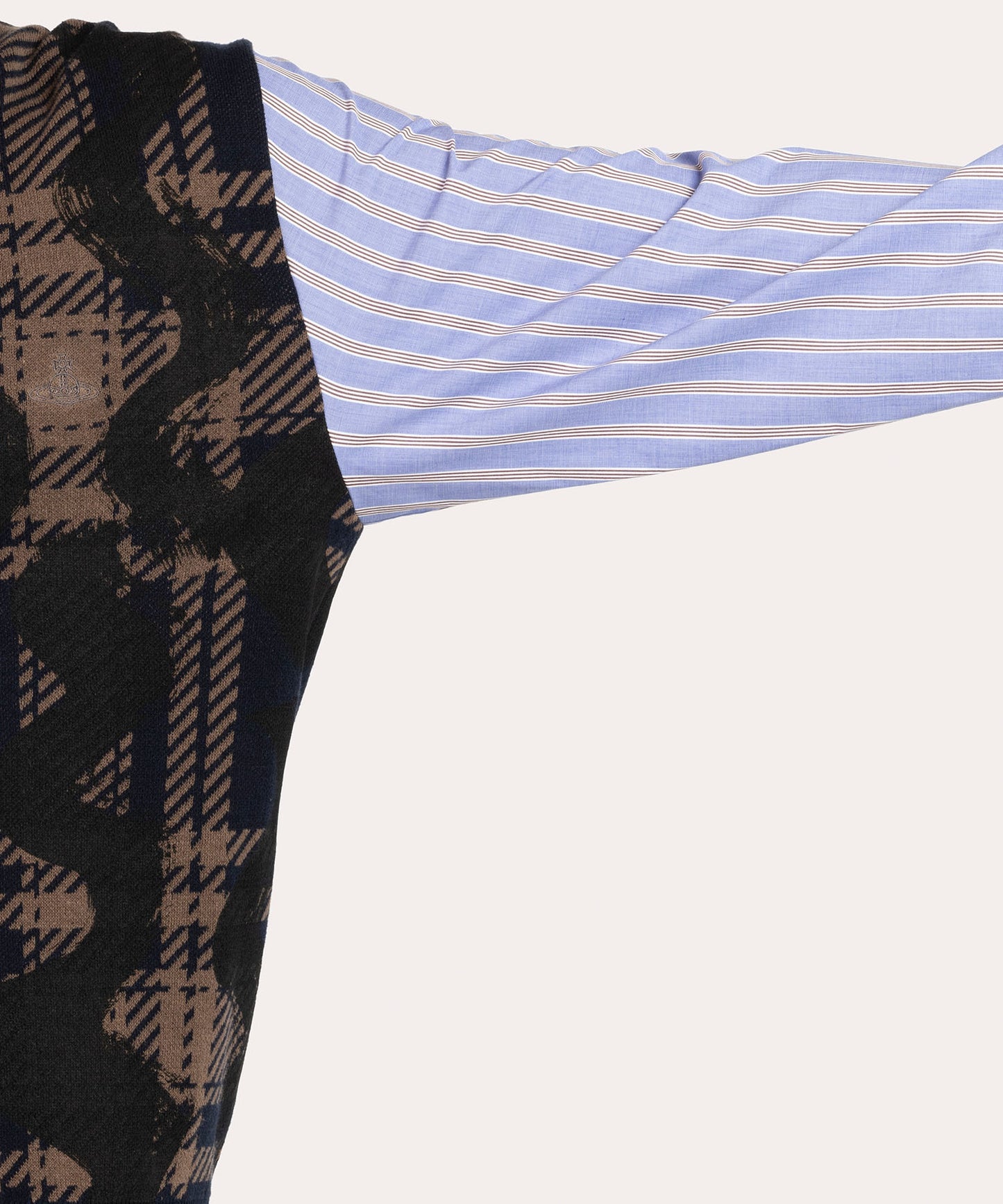 VIVIENNE’S SQUIGGLE+BLUE TARTAN ニットシャーリング