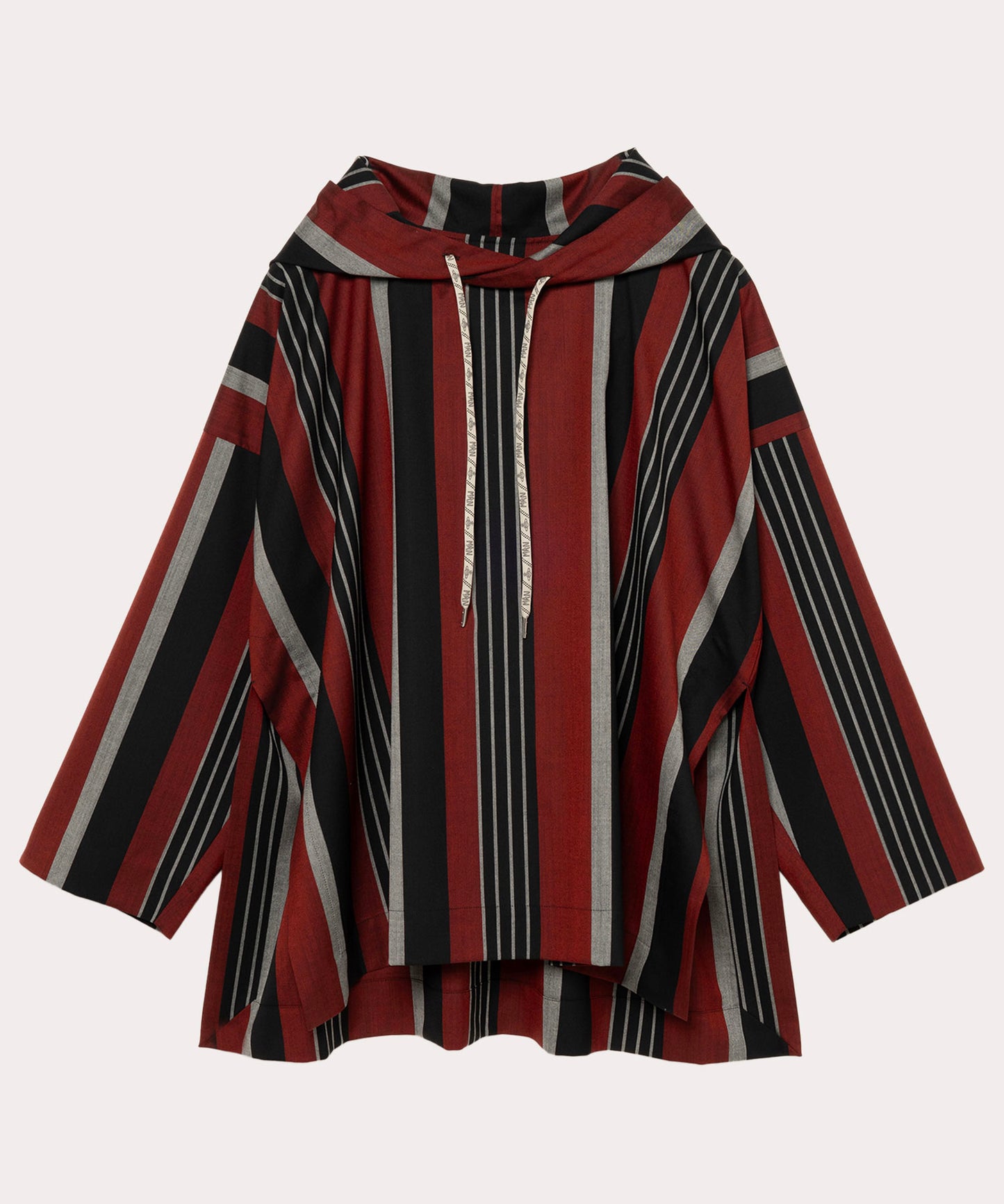 RANDOM STRIPE WOOL SLIT フーディー