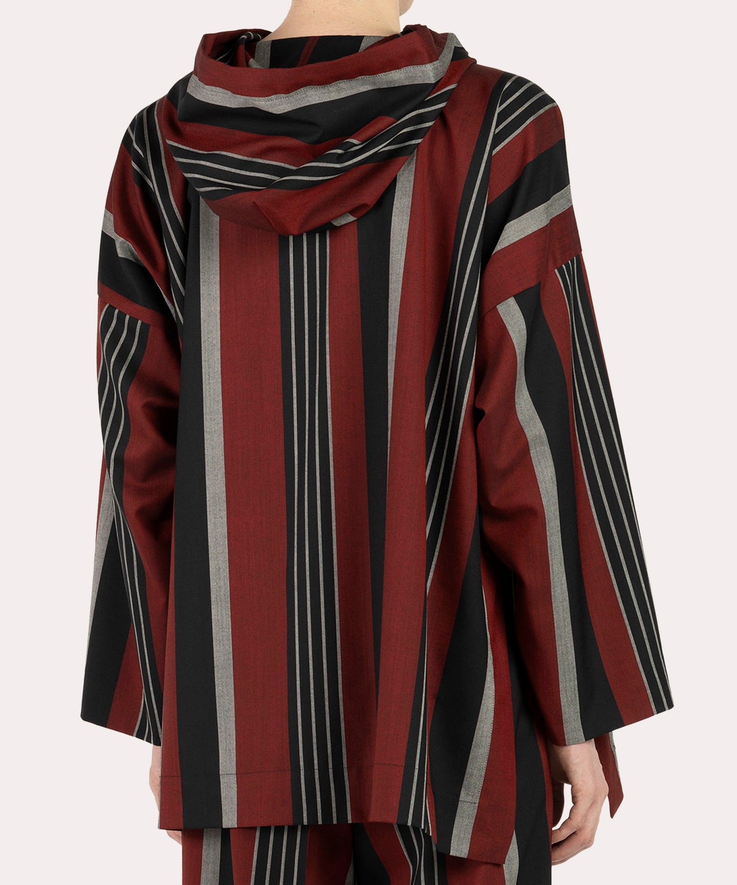 RANDOM STRIPE WOOL SLIT フーディー
