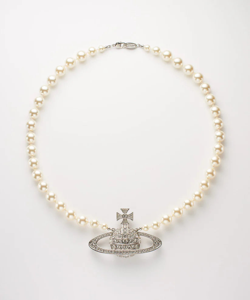 MAN BAS RELIEF PEARL ネックレス(シルバー)（メンズ）（1252961004