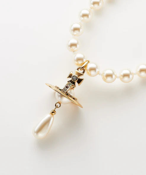 ONE ROW PEARL DROP チョーカー