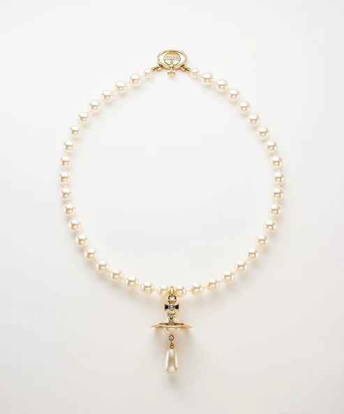 ONE ROW PEARL DROP チョーカー