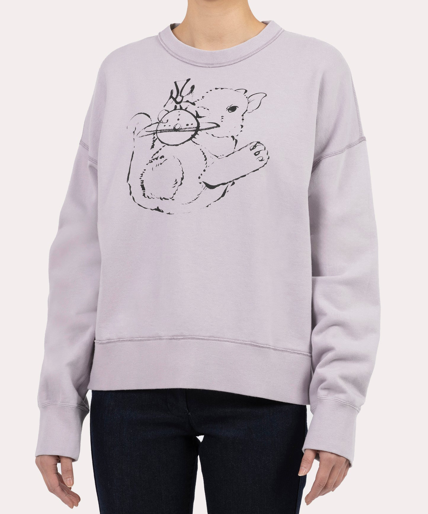 BUNNY ORB コットン裏毛 クルーネックトップ