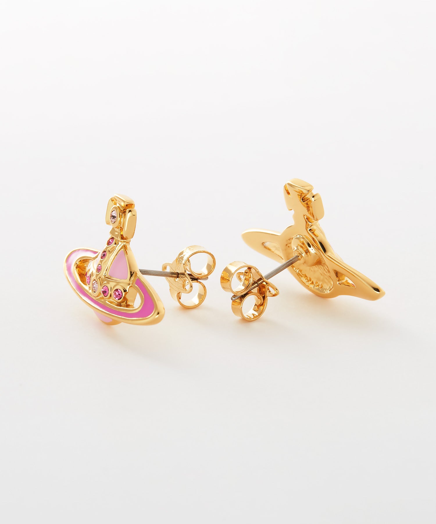 SMALL NEO BAS RELIEF ピアス(ピンク系)（レディース