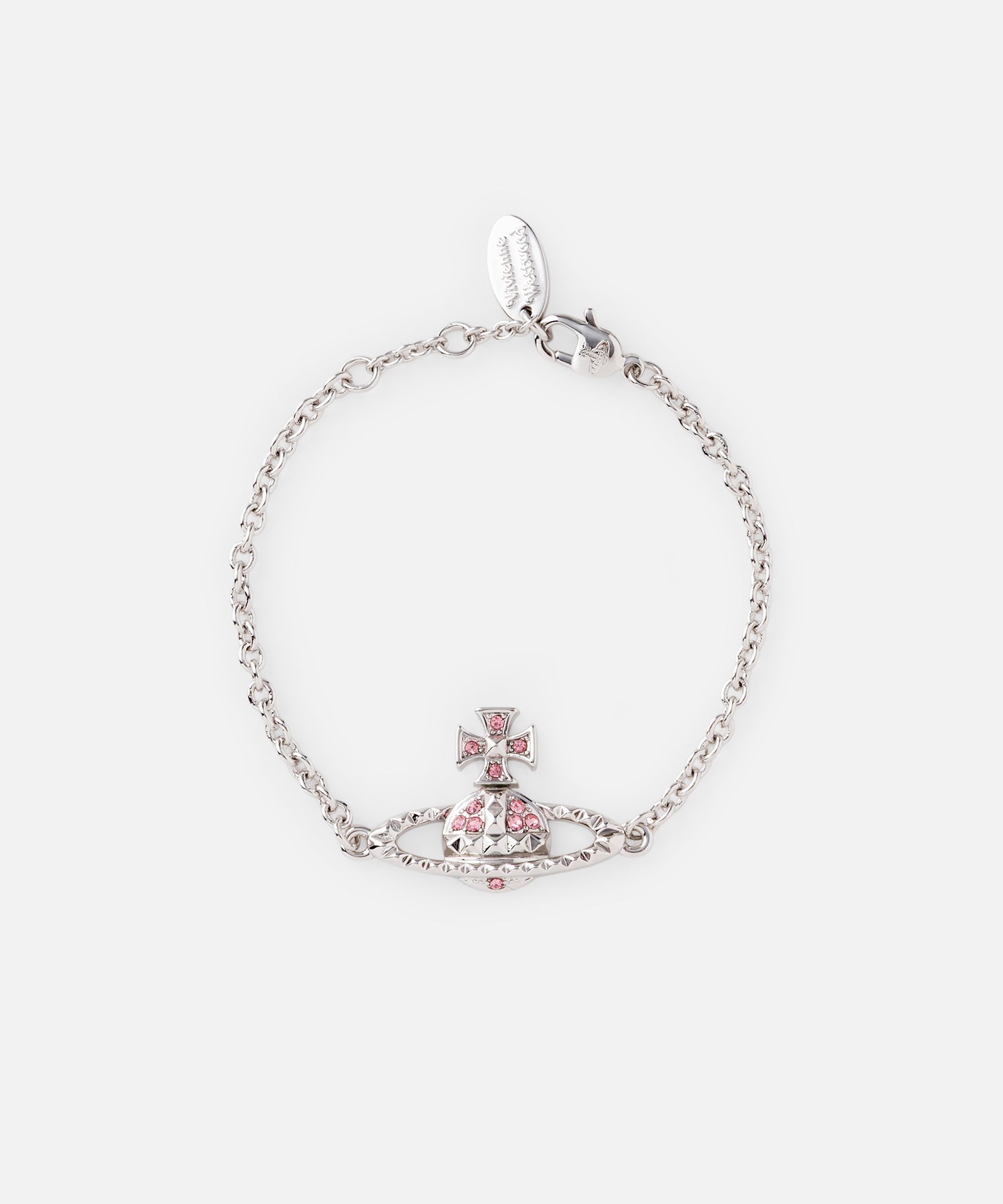 Vivienne Westwood メイフェアバスレリーフブレスレット 限定品 MAYFAIR BAS RELIEF ブレスレット(シルバー×ピンク)（メンズ