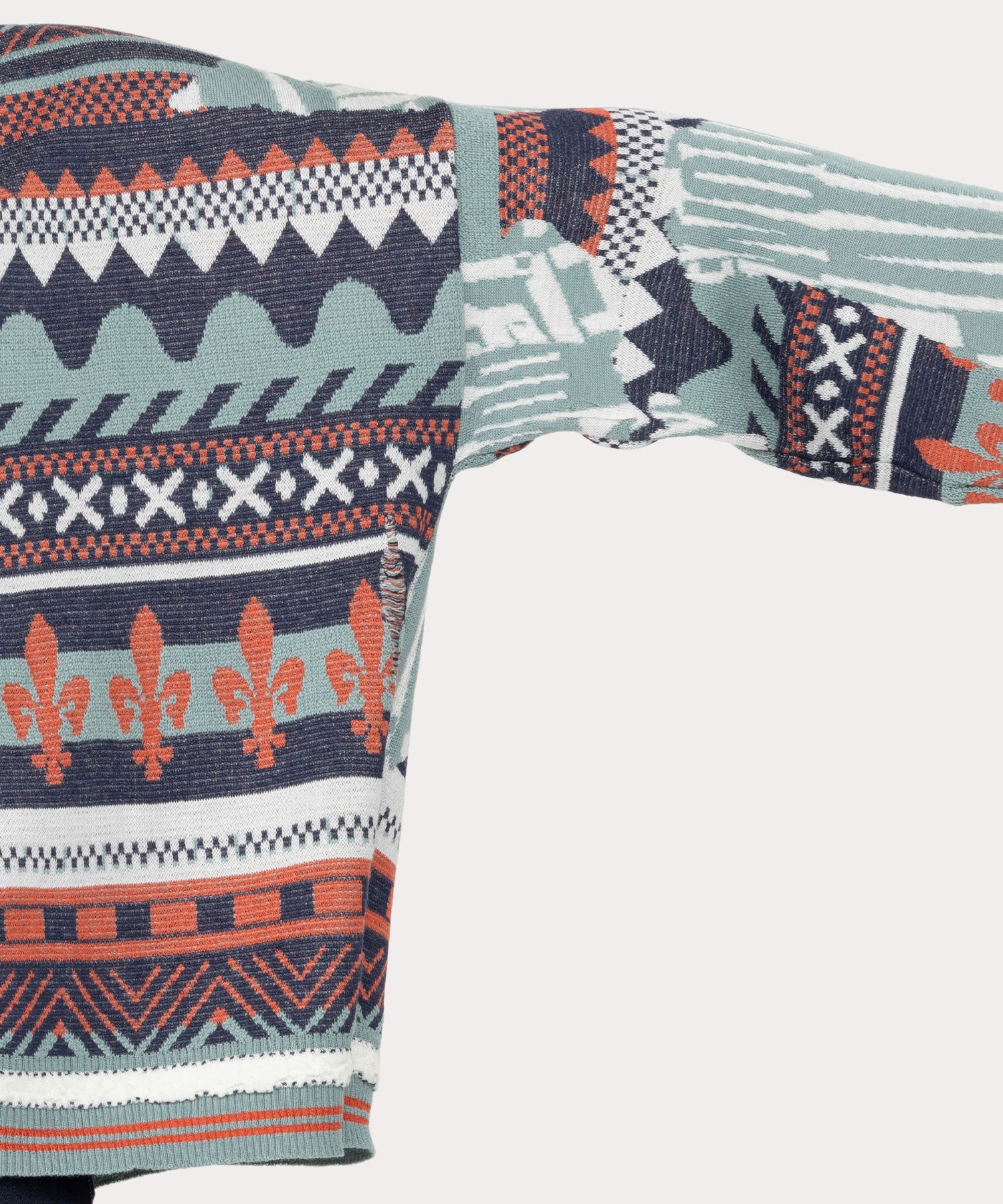 BROKEN FAIR ISLE JUMPER ニット(ブルー)（レディース