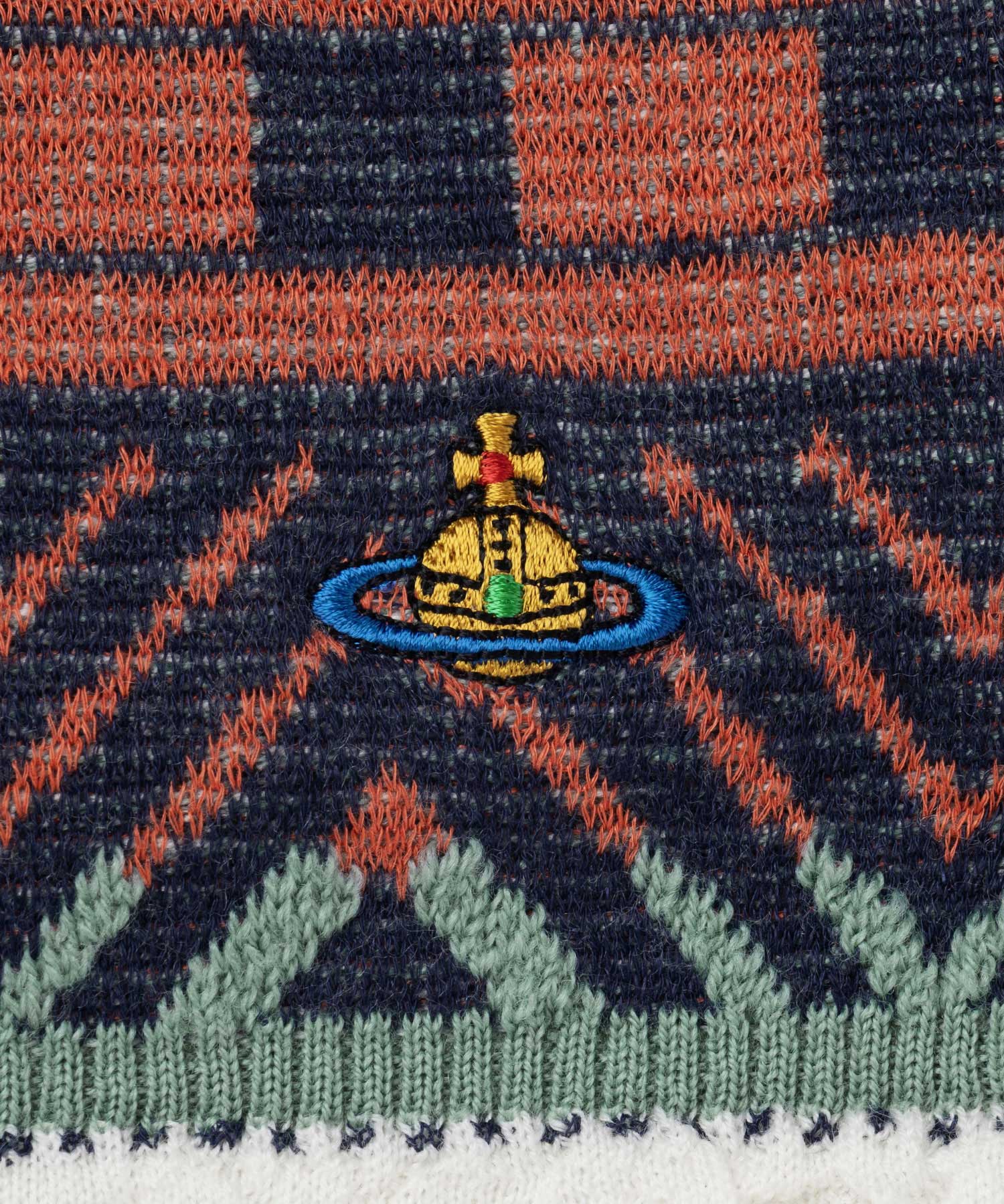 Vivienne westwood ニット BROKEN FAIR ISLE JUMPER ニット(ブルー)（レディース
