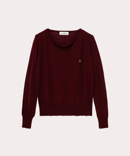 Vivienne Westwood ニット ファインウール ベーシック 半袖ニット(グレー系)（レディース