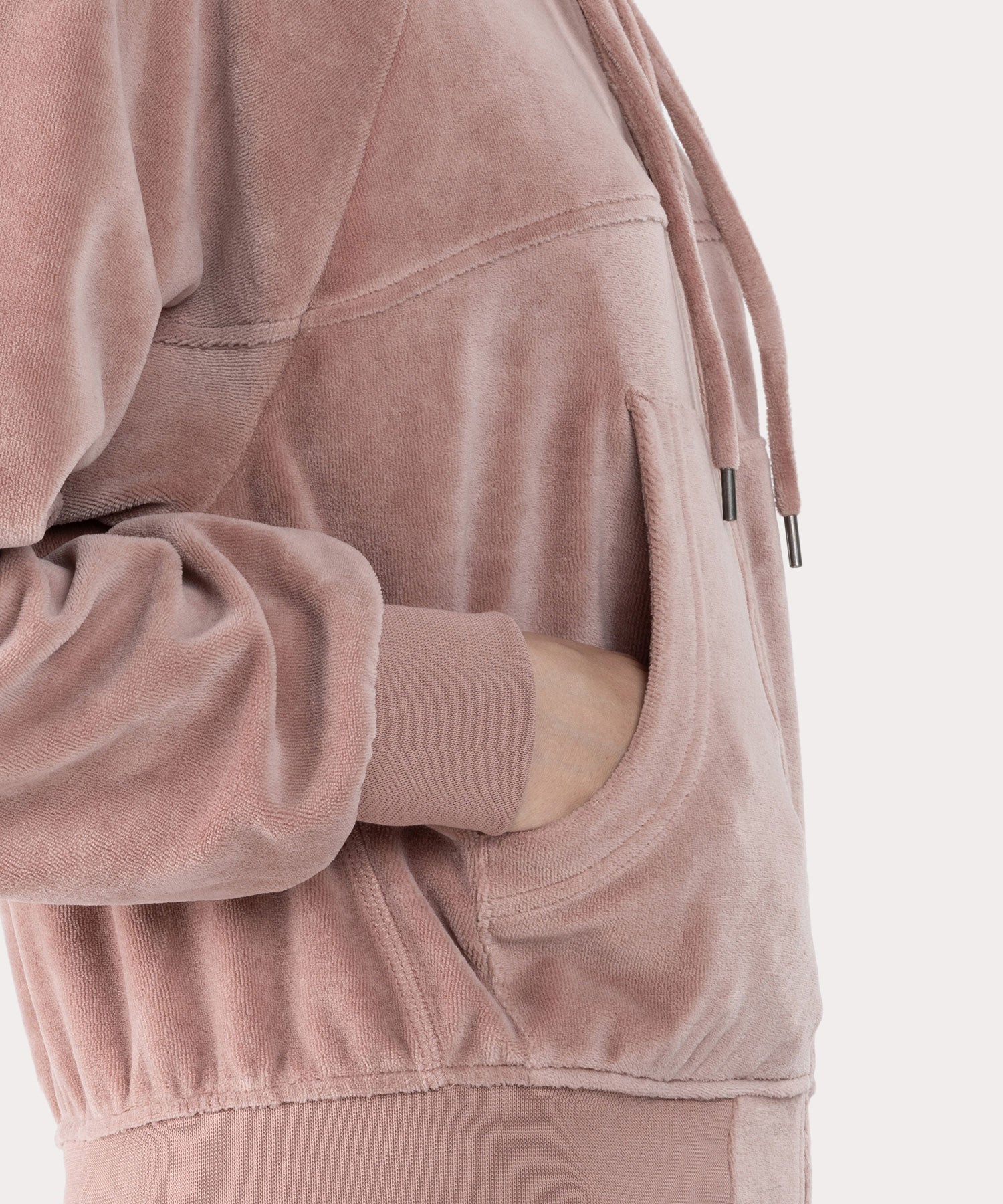 CROPPED RAGLAN ZIPフーディー(ピンク)（レディース）（1210352018