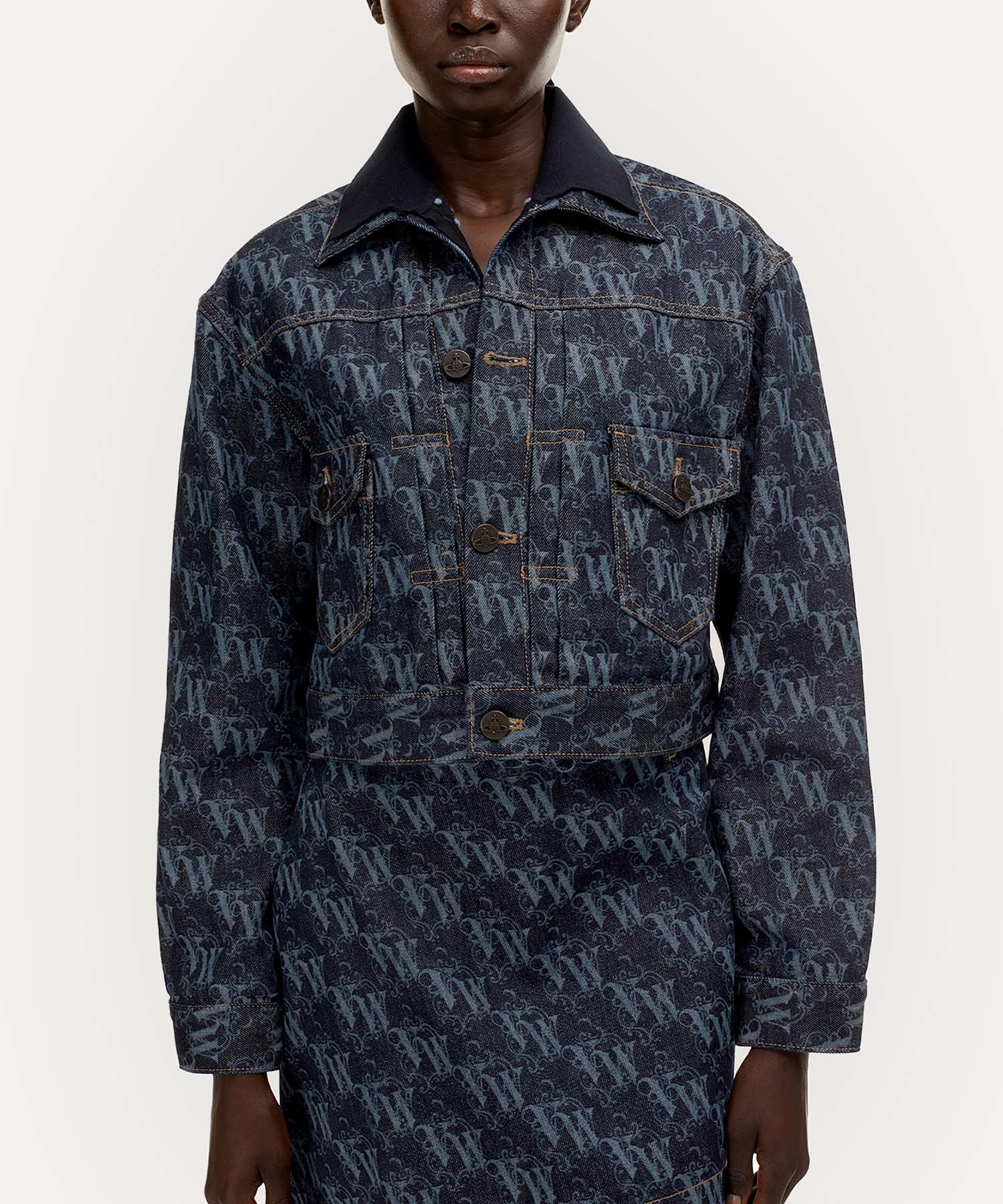 CROPPED MARLENE ジャケット(ブルー)(レディース)(1210452015 CROPPED MARLENE ジャケット(ブルー)(レディース)(1210452015