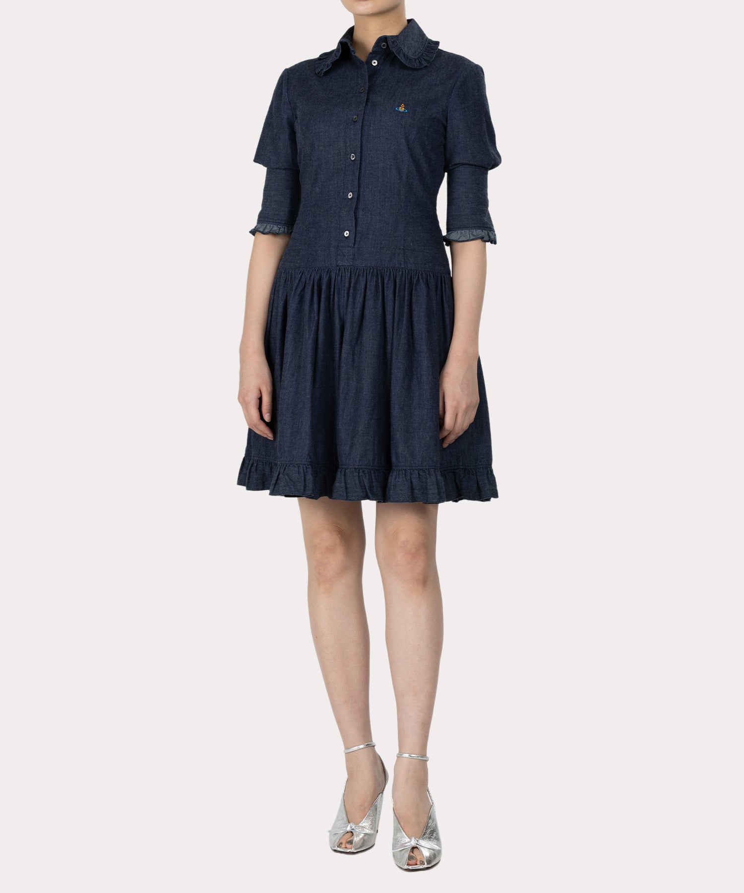 FRILLY CONSUELO ワンピース(ブルー)（レディース）（1210552022