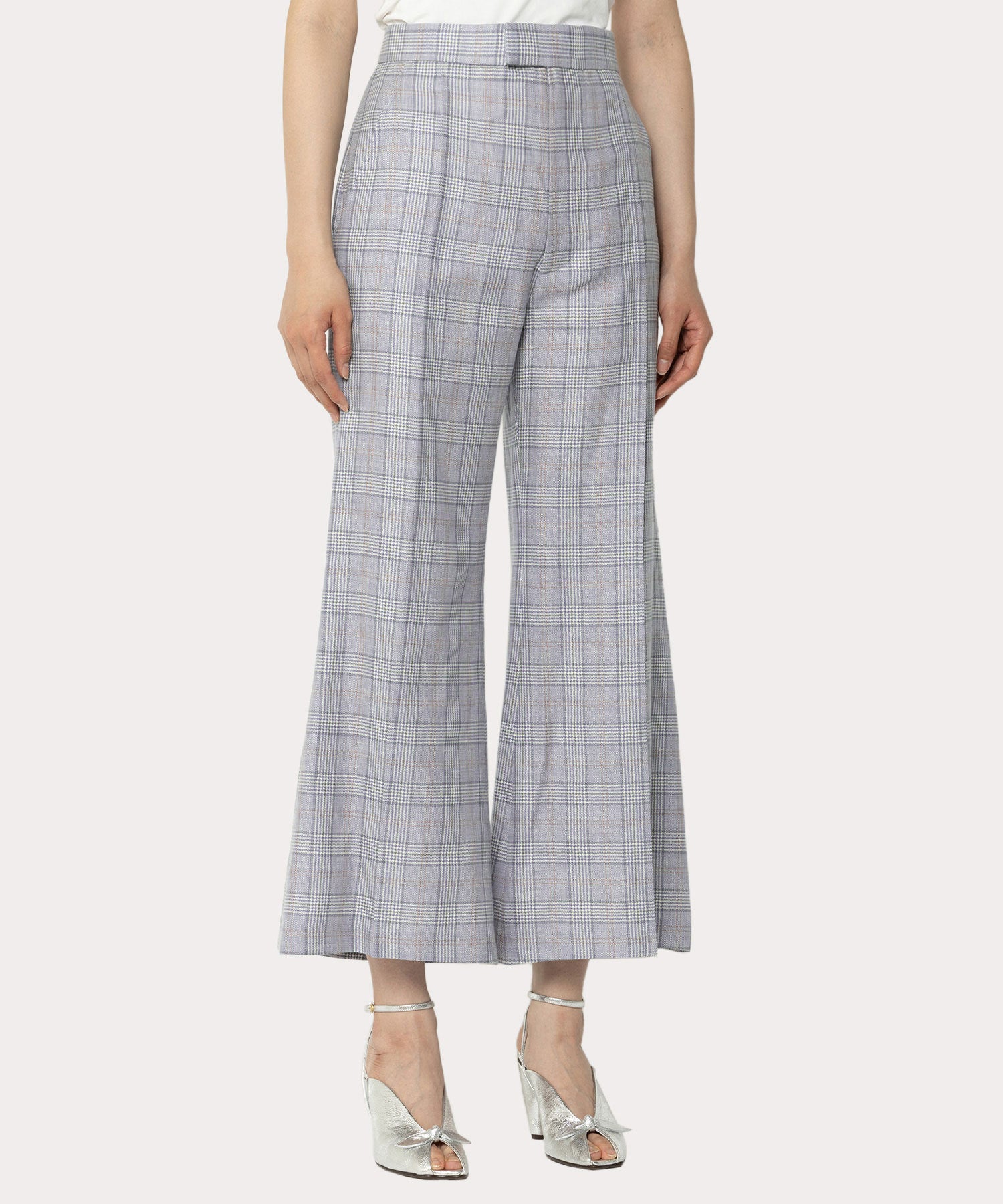 CROPPED WIDE LEG トラウザーズ(グレー系)(レディース CROPPED WIDE LEG トラウザーズ(グレー系)(レディース