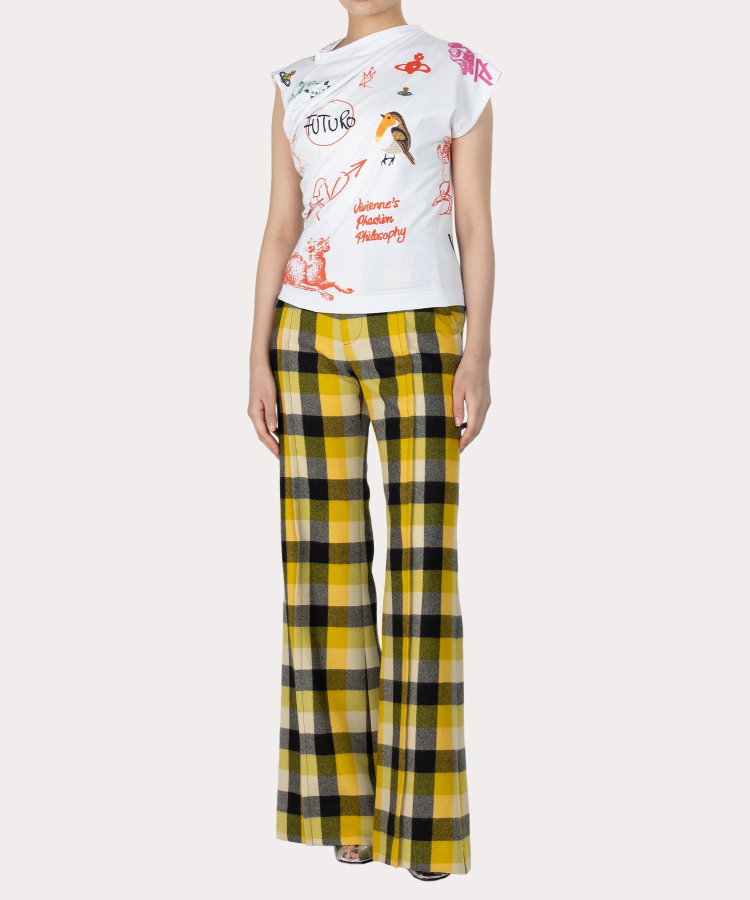 WIDE LEG トラウザーズ(イエロー系)（レディース）（1210752040