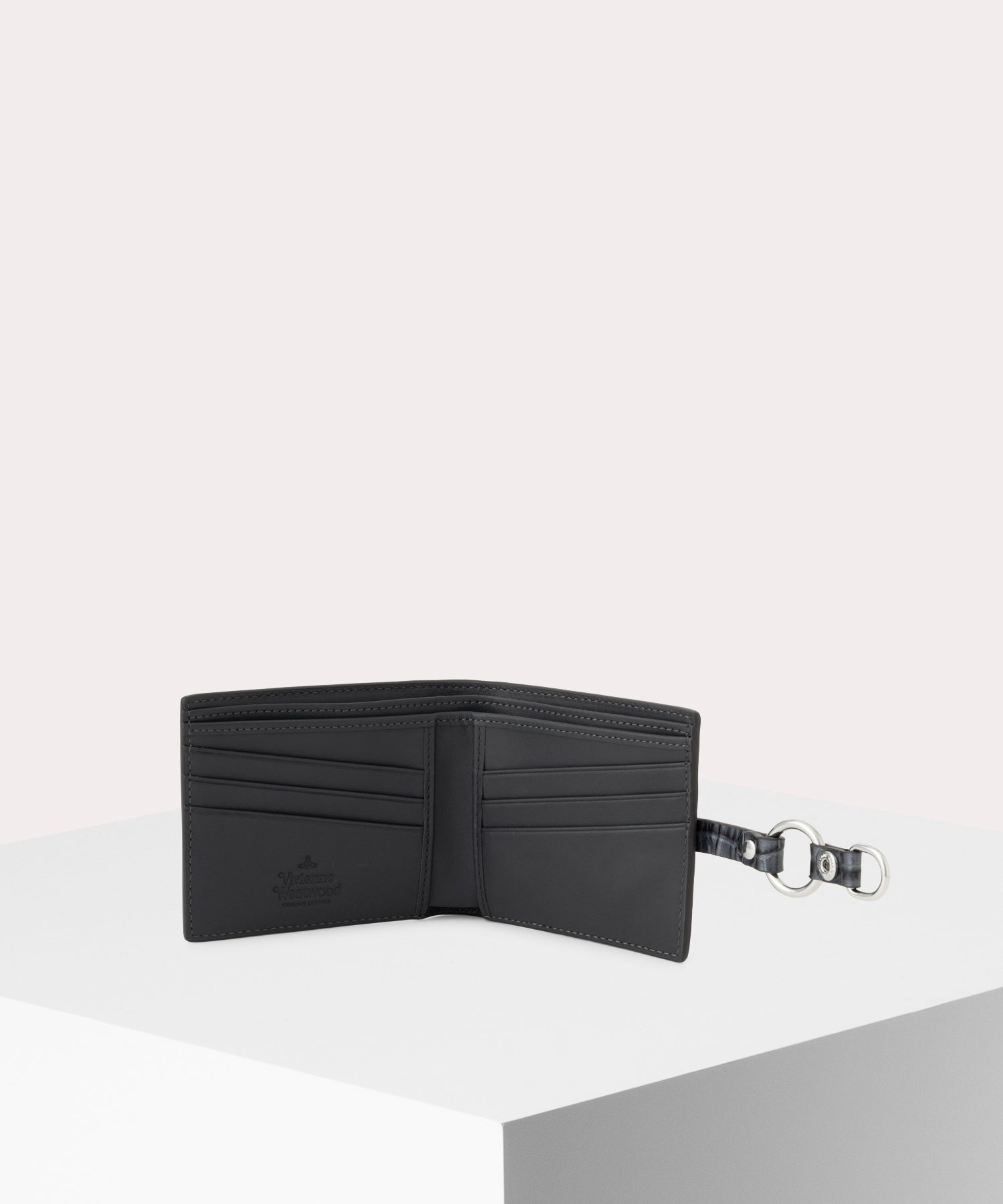 EMBOSSED MAN 二つ折り札入れ財布(ライトグレー)（レディース