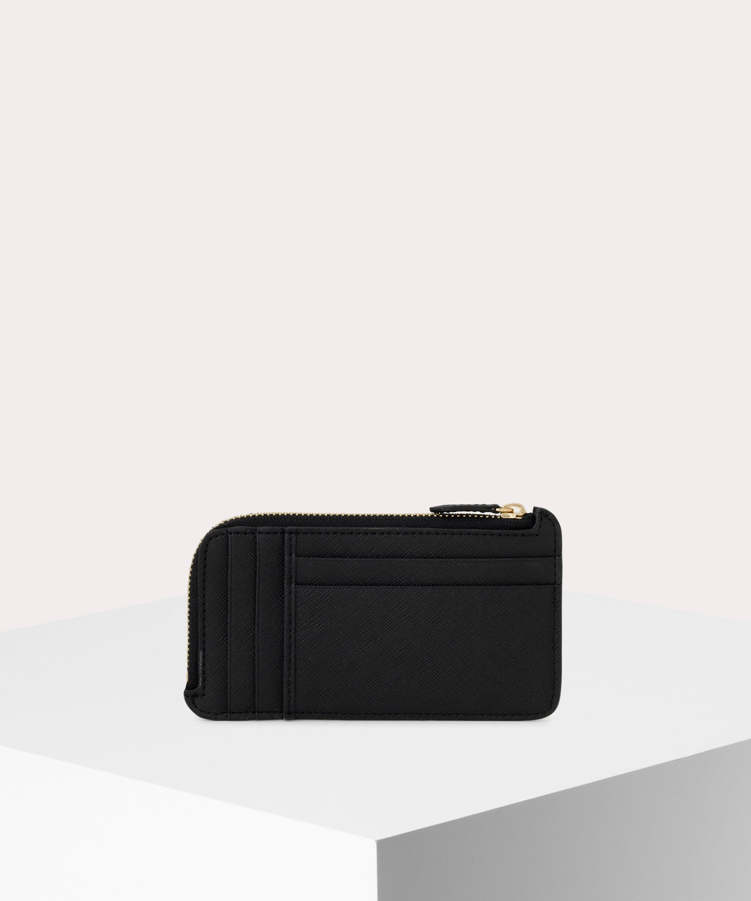 SAFFIANO ZIP カードケース(ブラック)（レディース