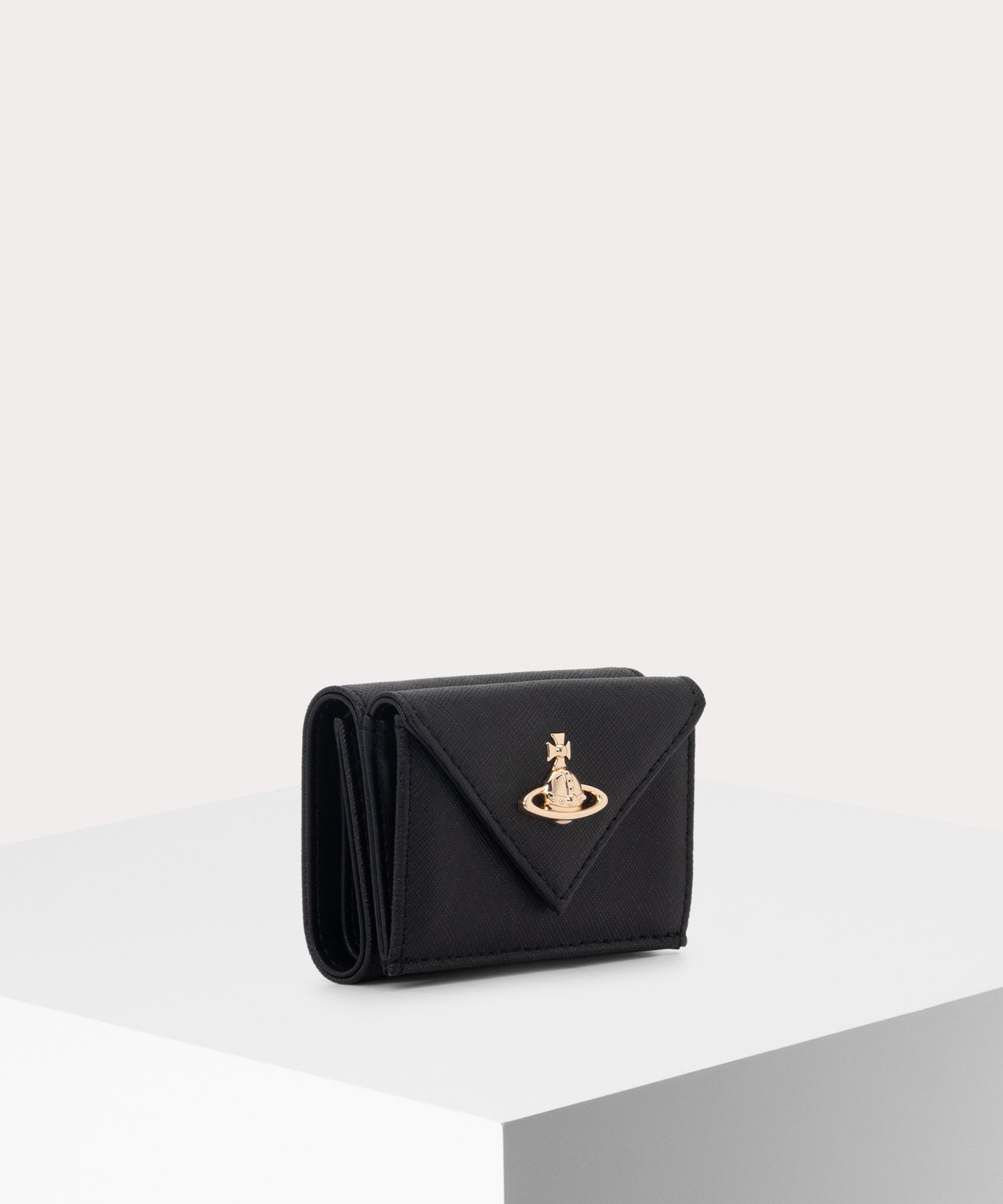 Vivienne Westwood ☆ mini三つ折り財布 ☆黒・箱付き ヴィヴィアン ウエストウッド Vivienne Westwood 三つ折り財布