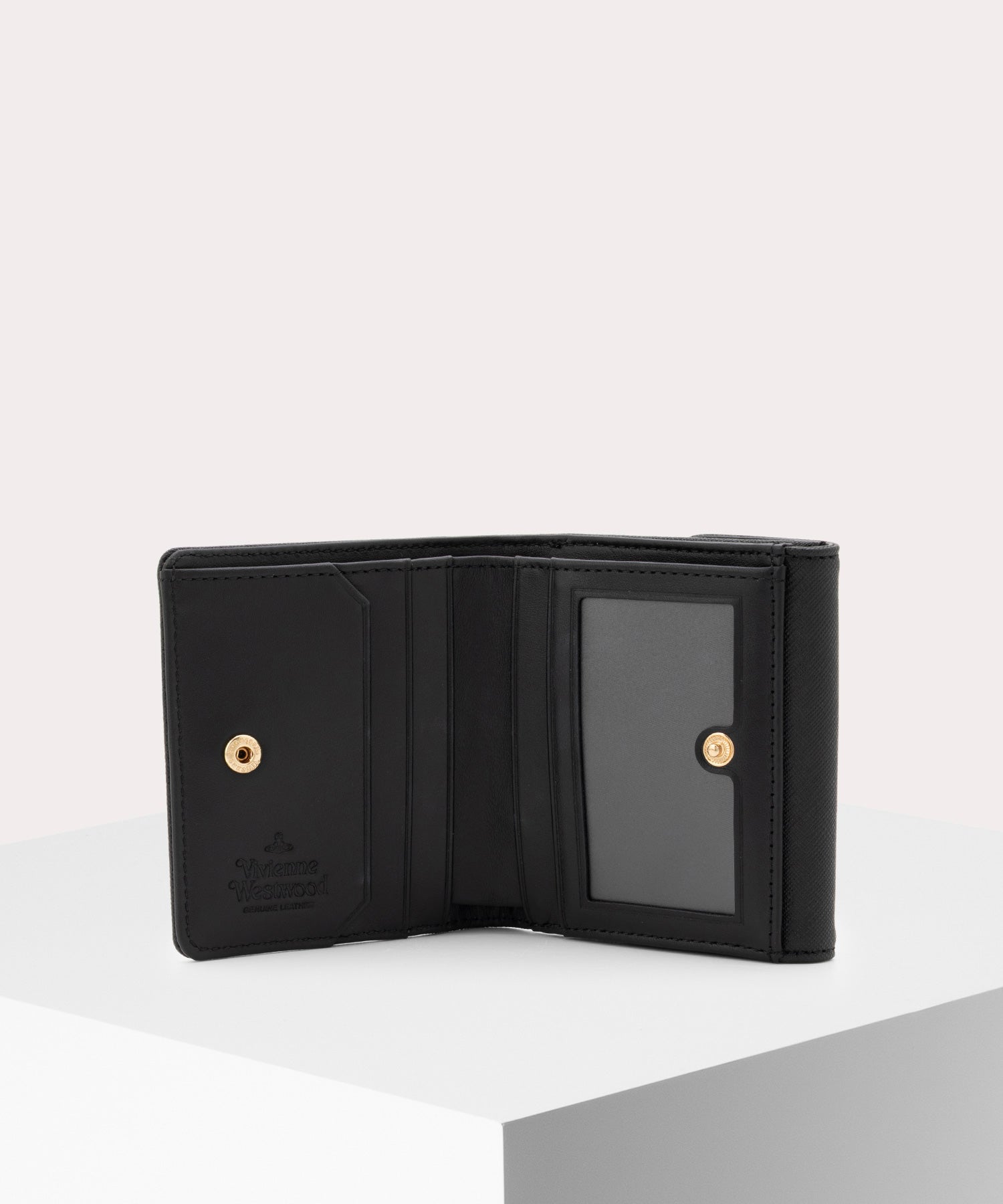 美品Vivienne Westwood ブラック 二つ折り財布 新品⭐️正規品】 Vivienne Westwood 二折り財布 ブラック