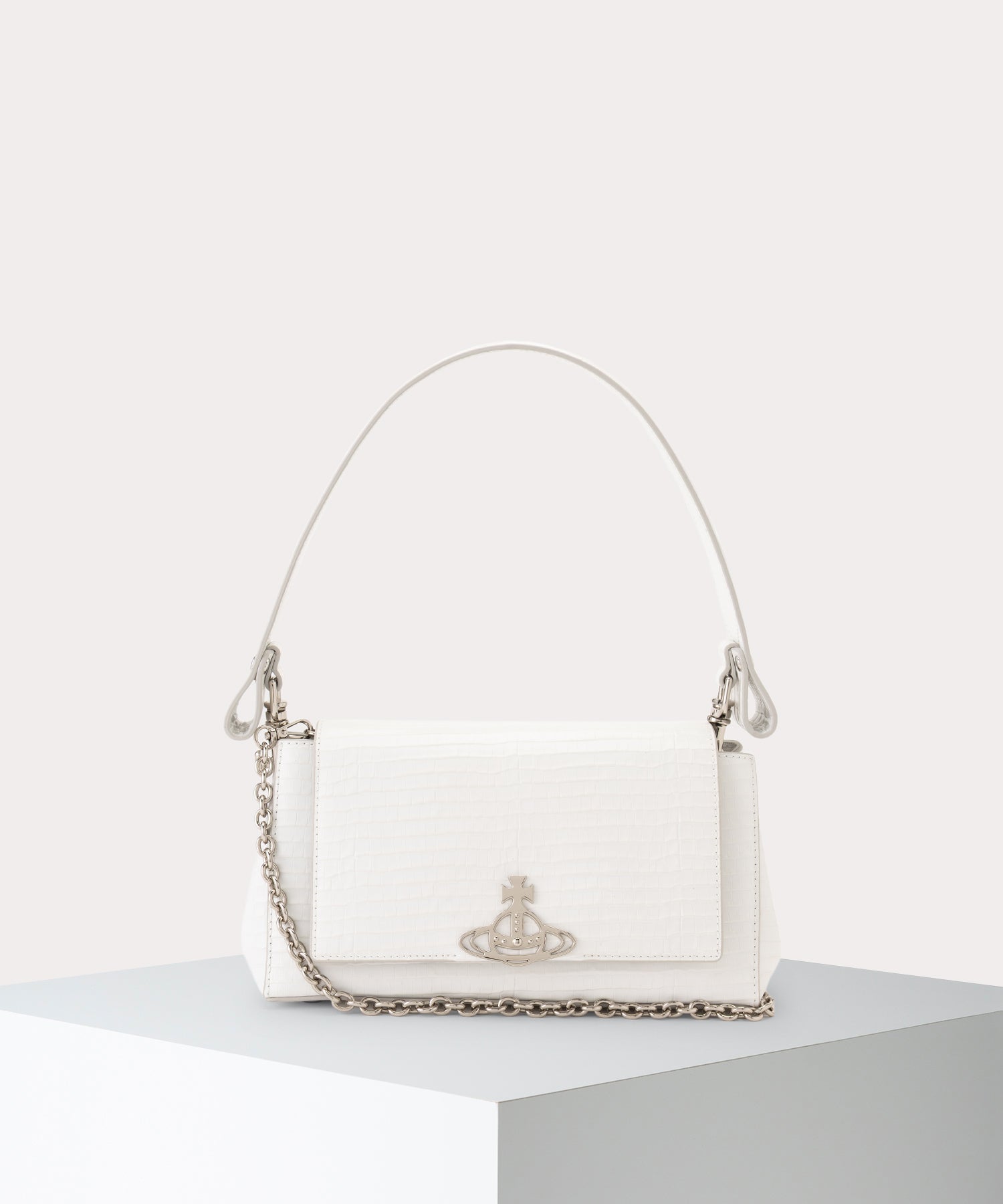 MINI CROC EMBOSSED HAZEL ハンドバッグM
