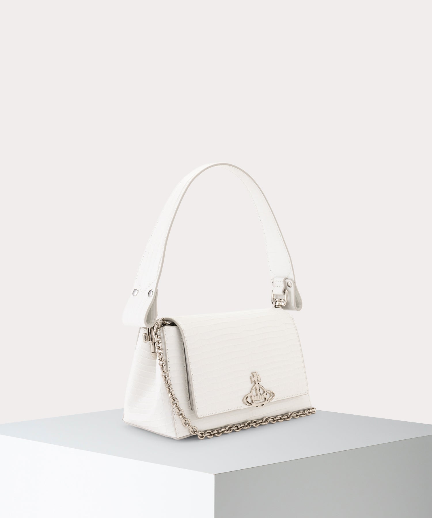 MINI CROC EMBOSSED HAZEL ハンドバッグM