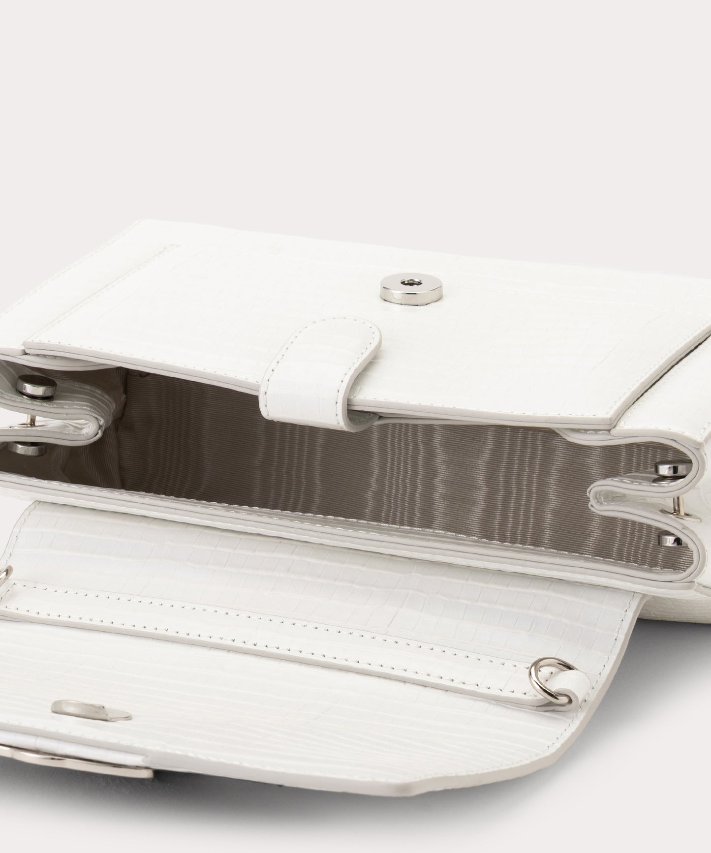 MINI CROC EMBOSSED HAZEL ハンドバッグM
