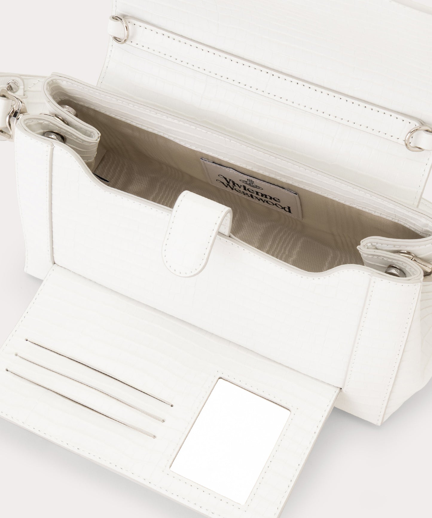 MINI CROC EMBOSSED HAZEL ハンドバッグM