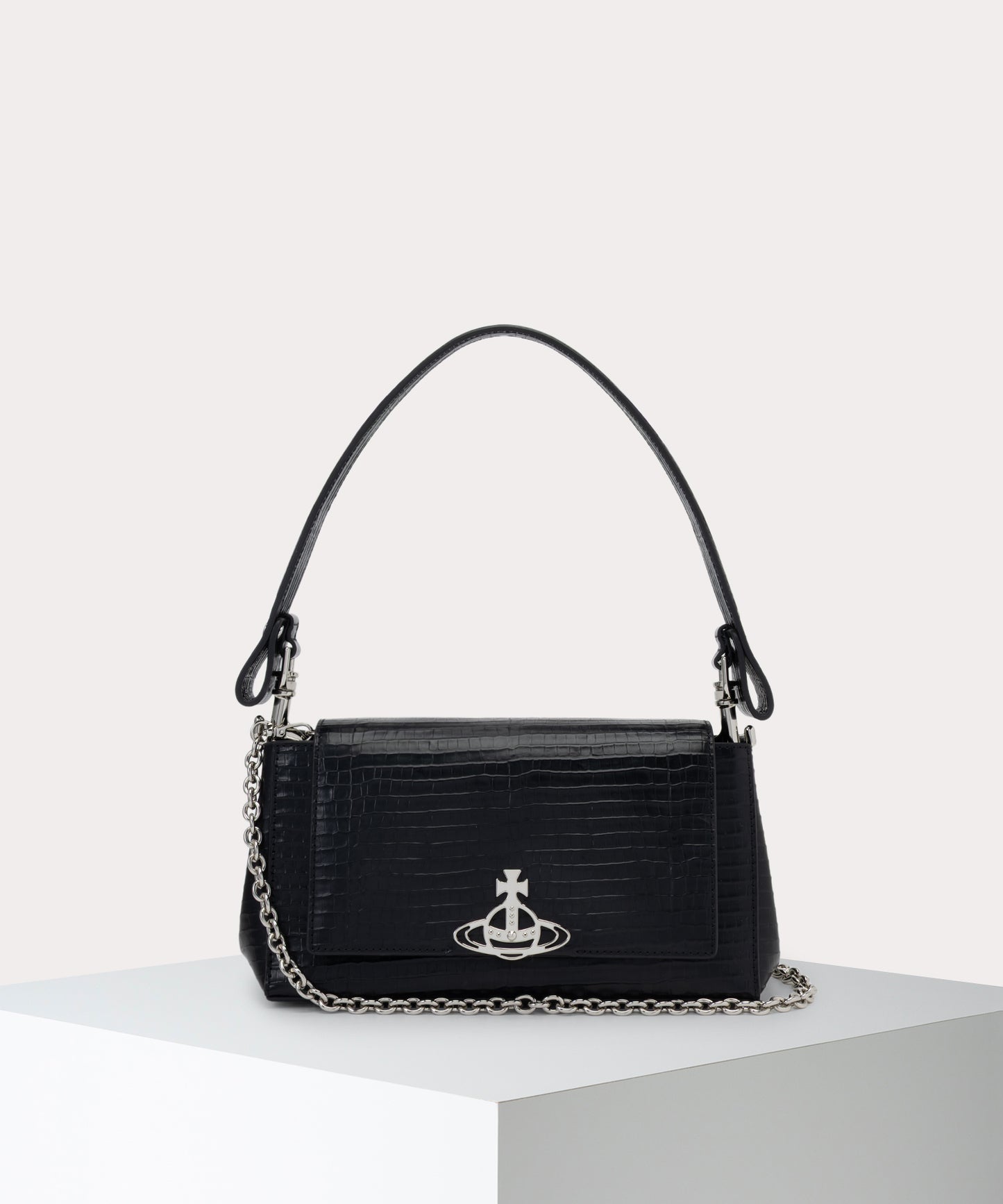 MINI CROC EMBOSSED HAZEL ハンドバッグM
