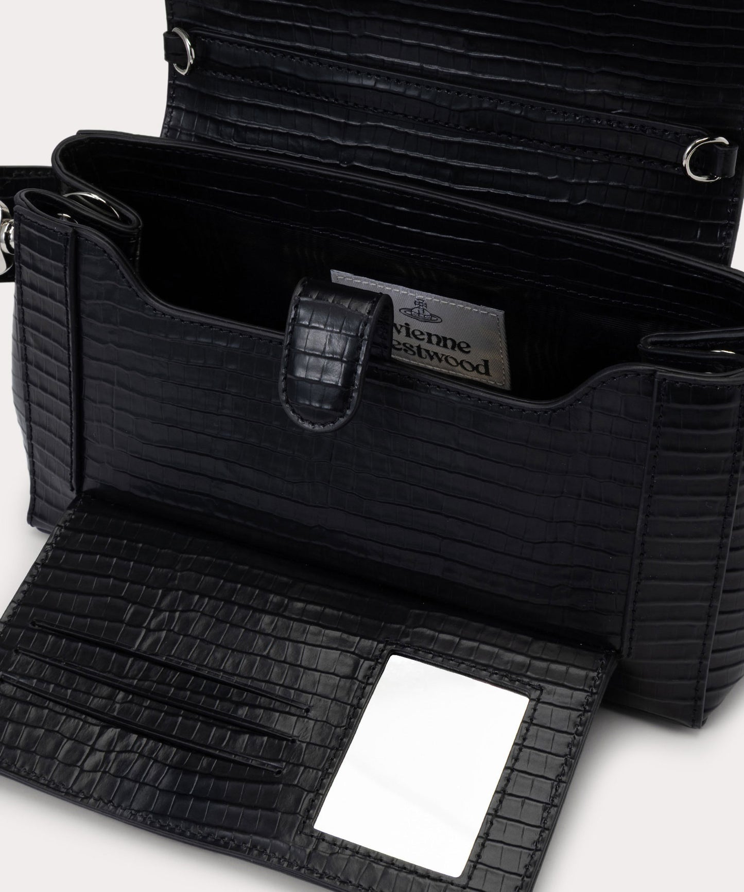 MINI CROC EMBOSSED HAZEL ハンドバッグM