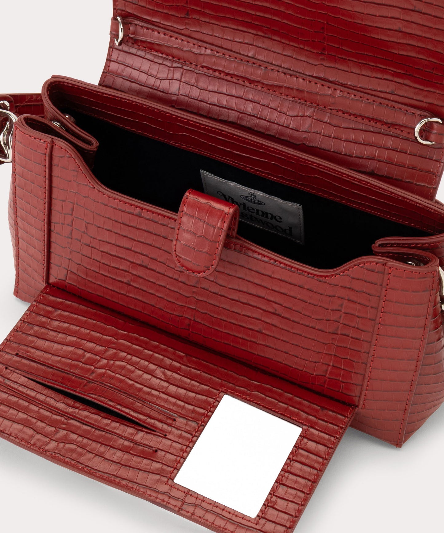 MINI CROC EMBOSSED HAZEL ハンドバッグM