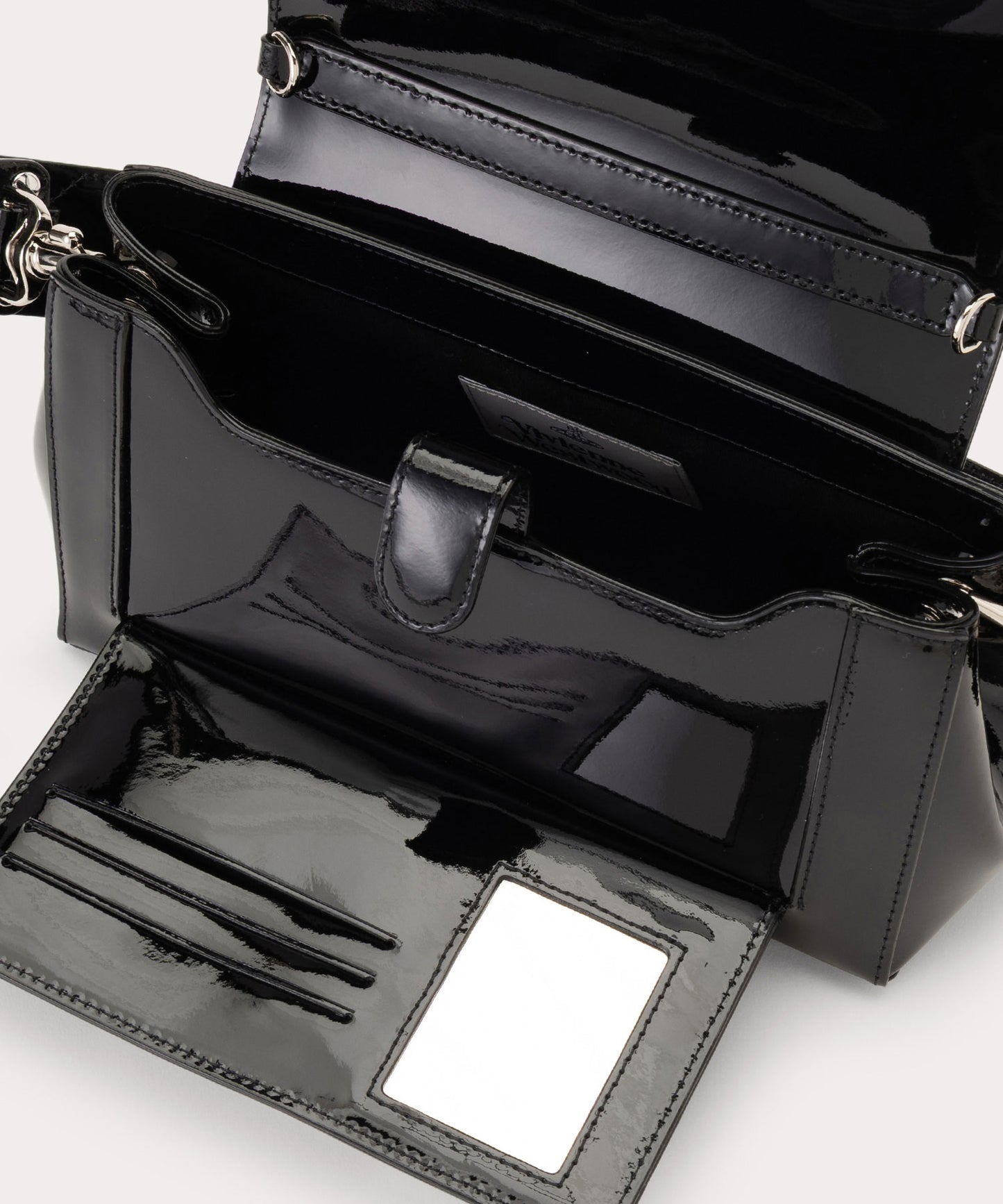 SHINY PATENT HAZEL ハンドバッグM