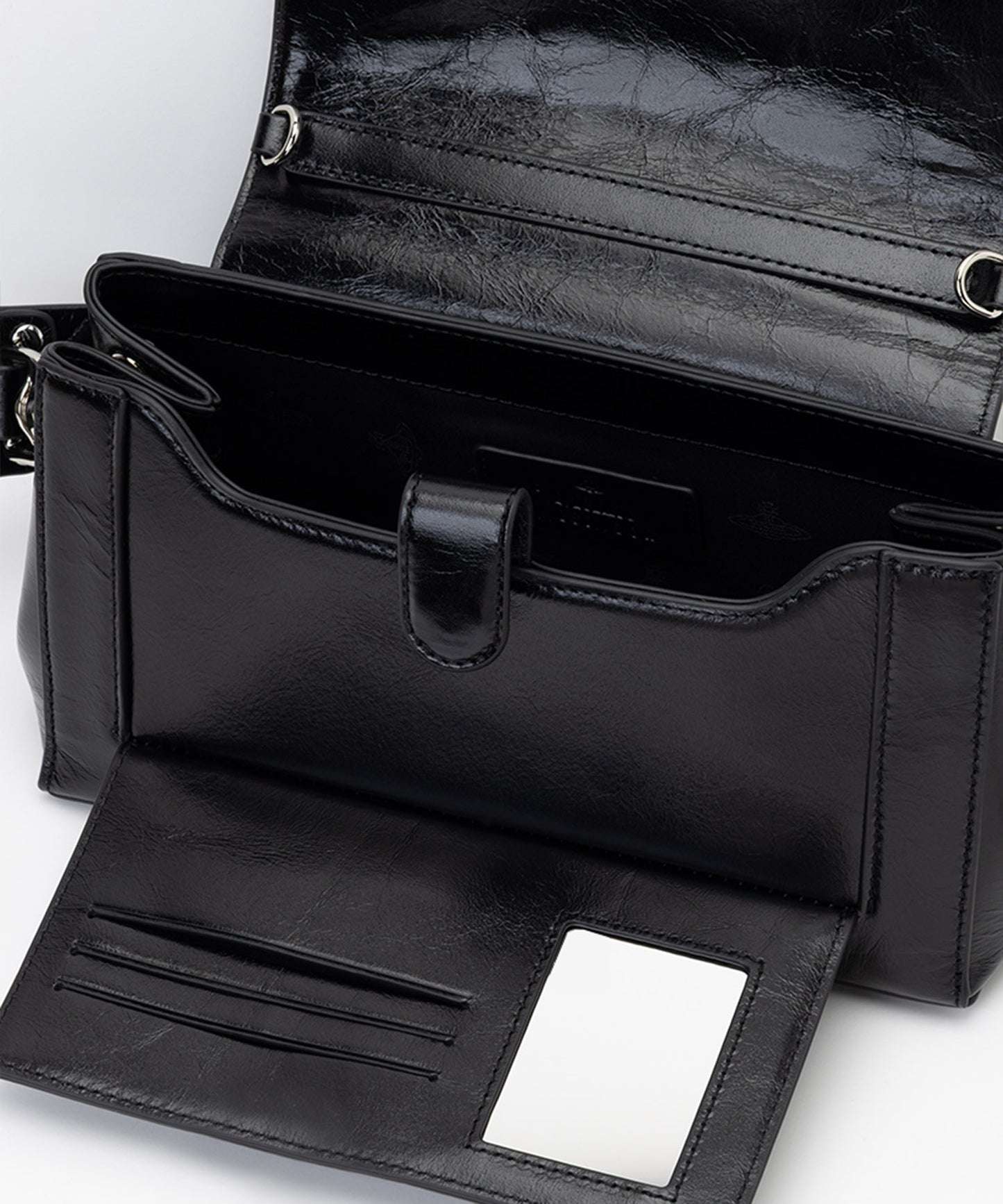 SHINY LEATHER HAZEL ハンドバッグM