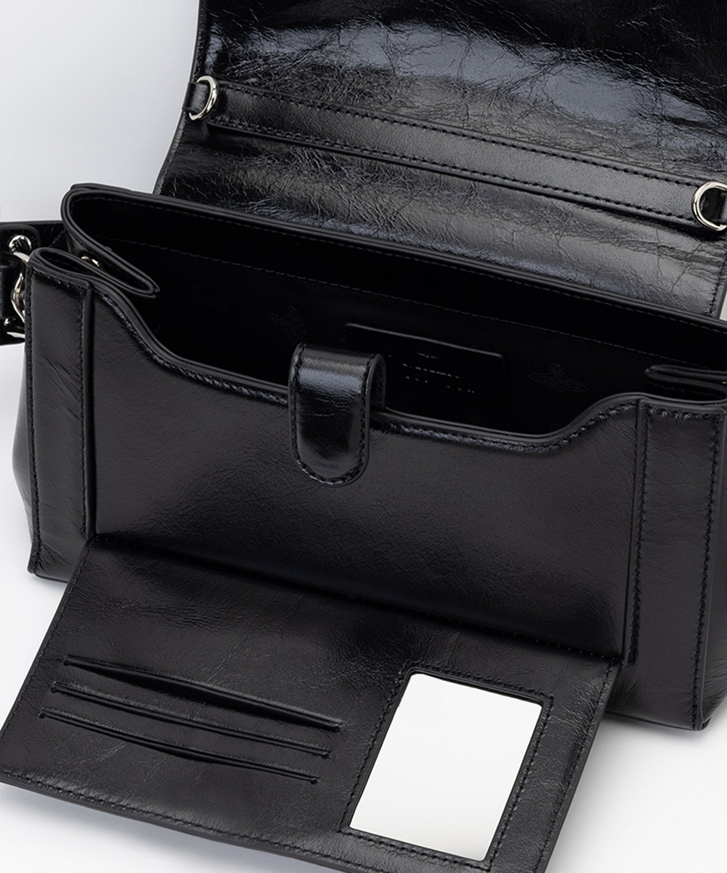 SHINY LEATHER HAZEL ハンドバッグM