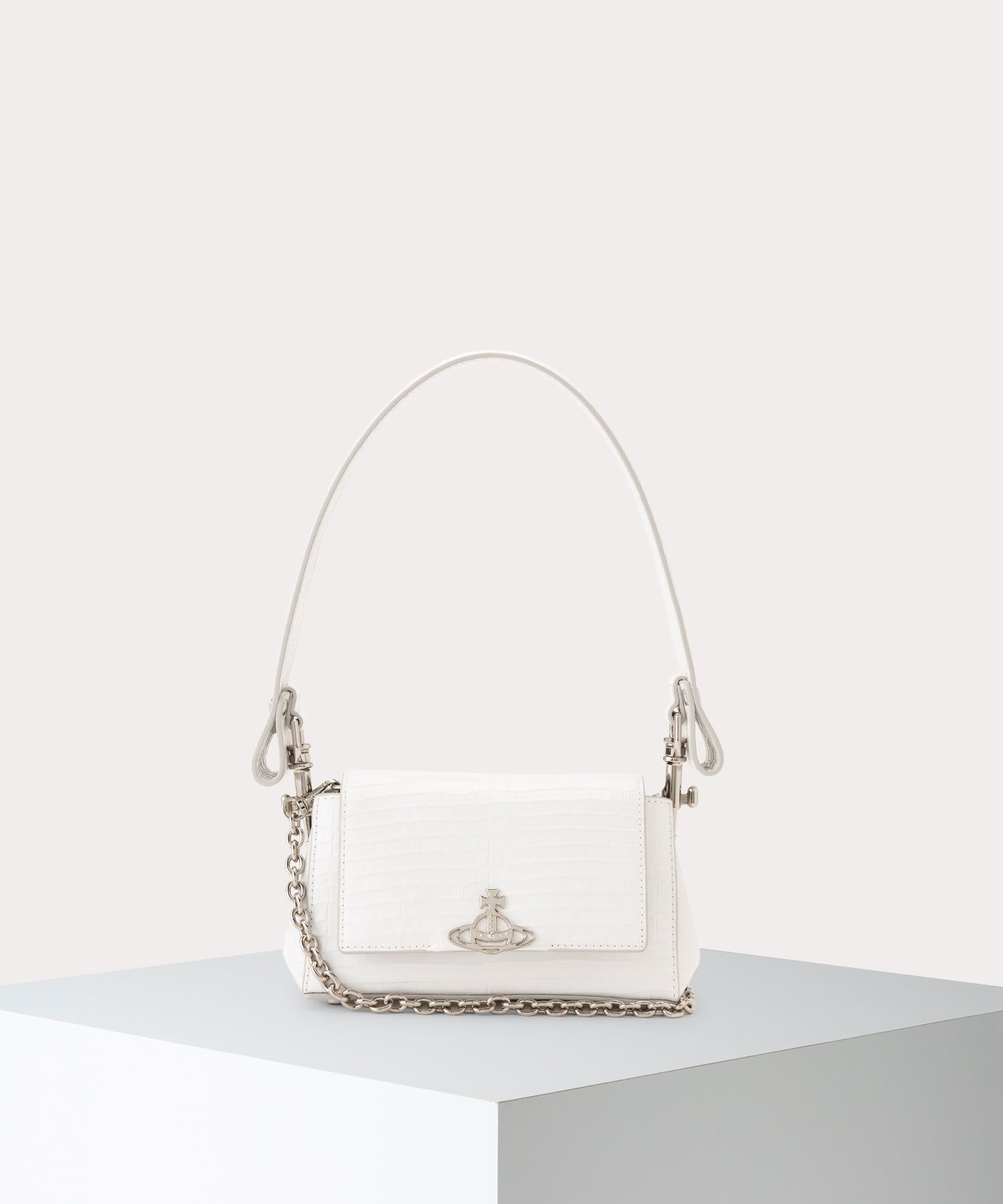 MINI CROC EMBOSSED HAZEL ハンドバッグS
