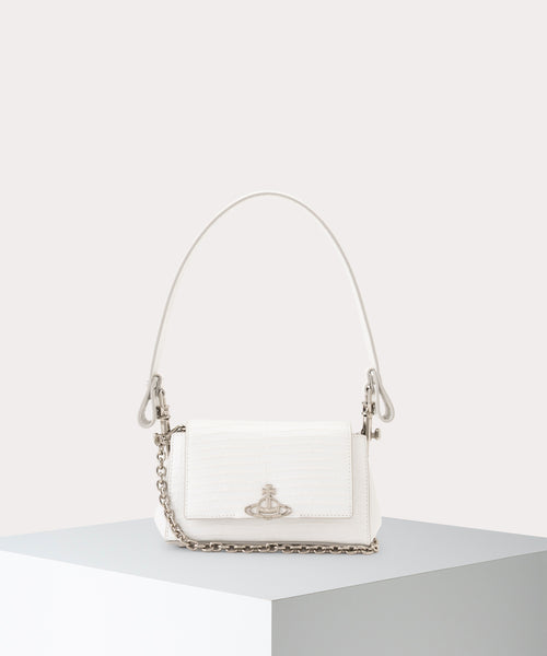 MINI CROC EMBOSSED HAZEL ハンドバッグS(ホワイト)（メンズ