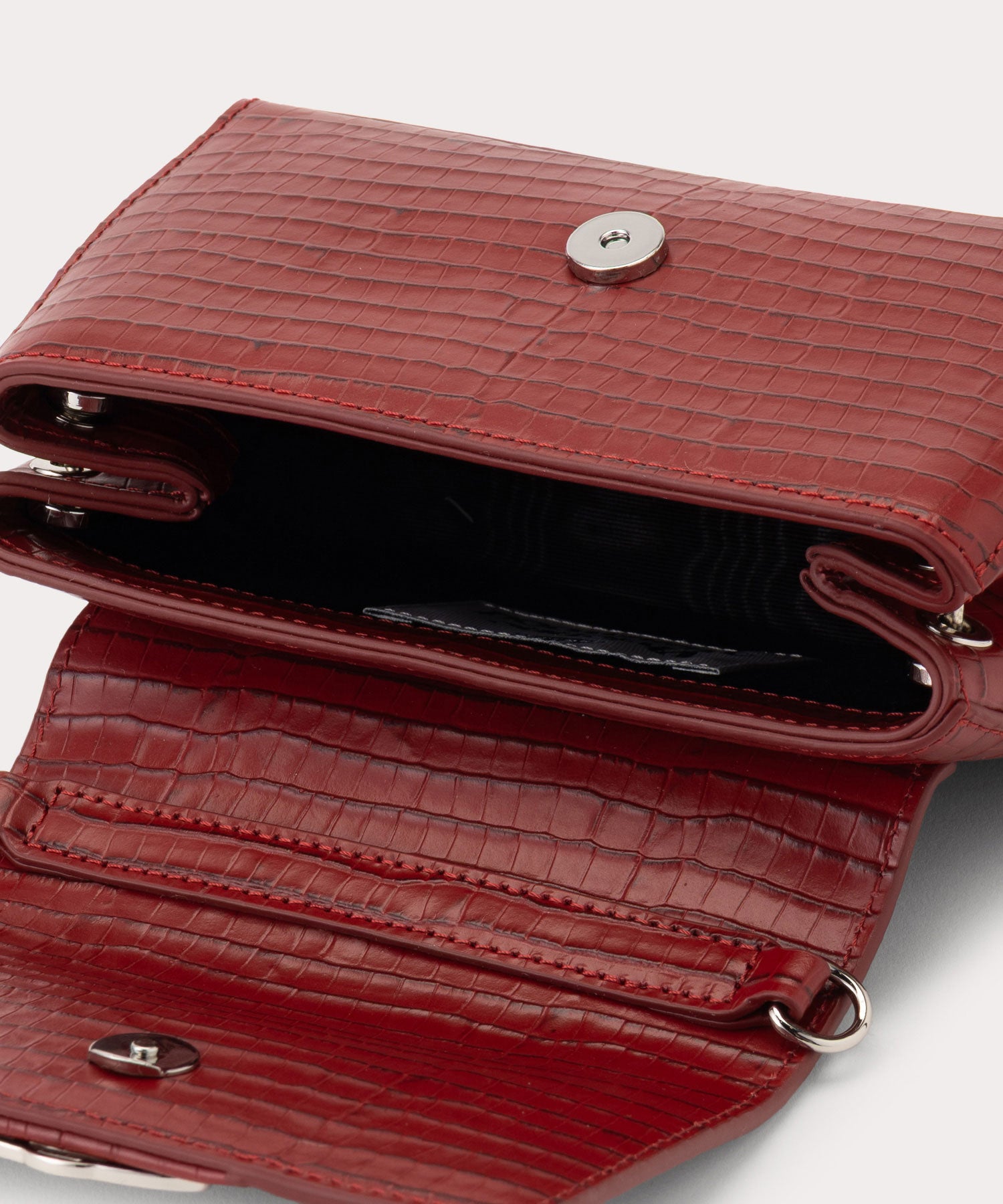 MINI CROC EMBOSSED HAZEL ハンドバッグS