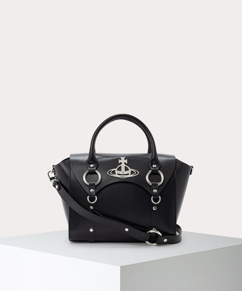 ☆Vivienne Westwood☆EMILY グラフィティ ベルト ハンドバッグ SMOOTH LEATHER BETTY ハンドバッグM(ブラック)（メンズ