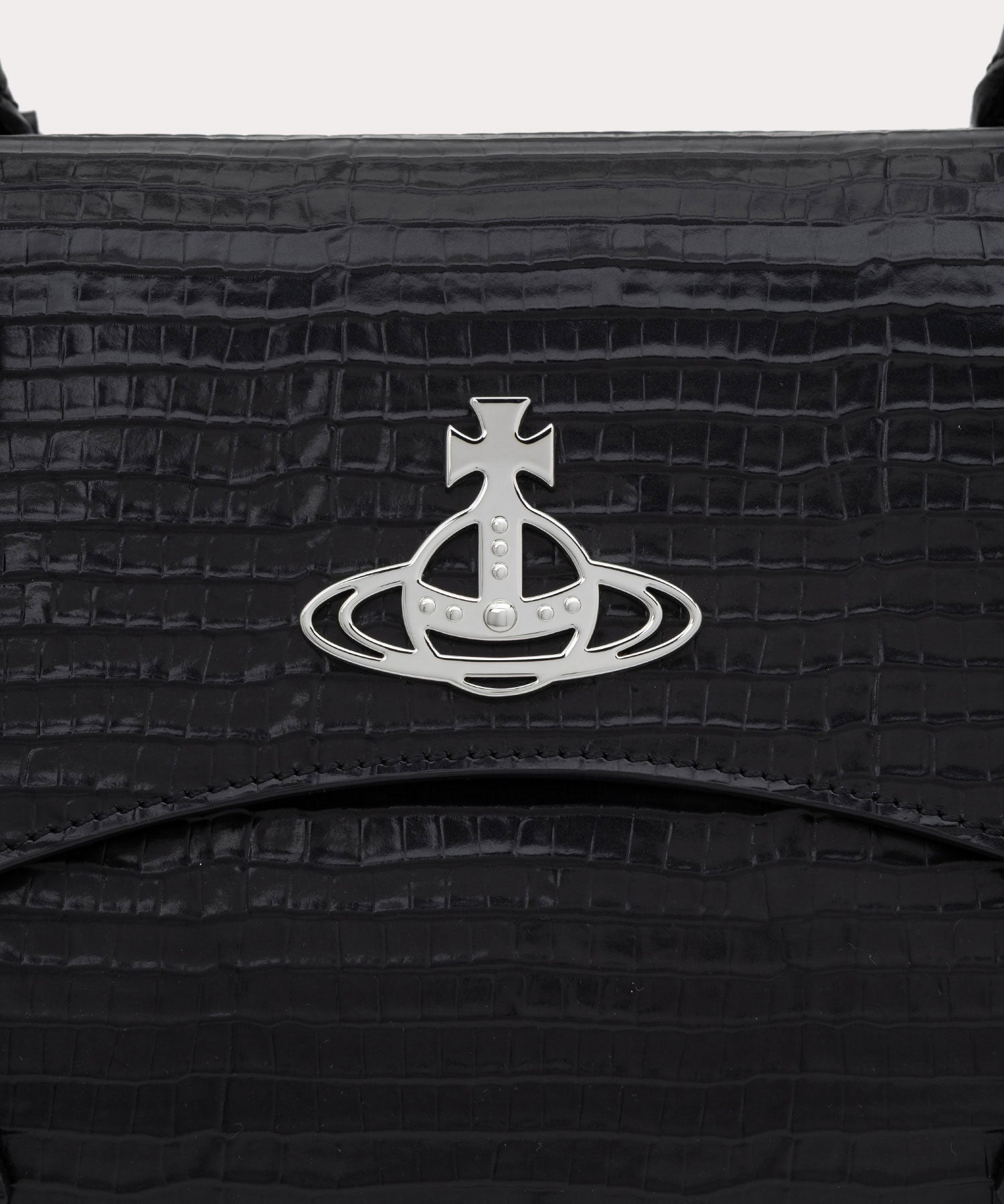 MINI CROC EMBOSSED BETTINA ハンドバッグM(ブラック)（メンズ