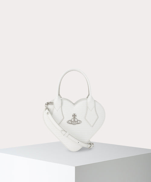 MINI CROC EMBOSSED JOSEPHINE HEART ショルダーバッグ(ホワイト