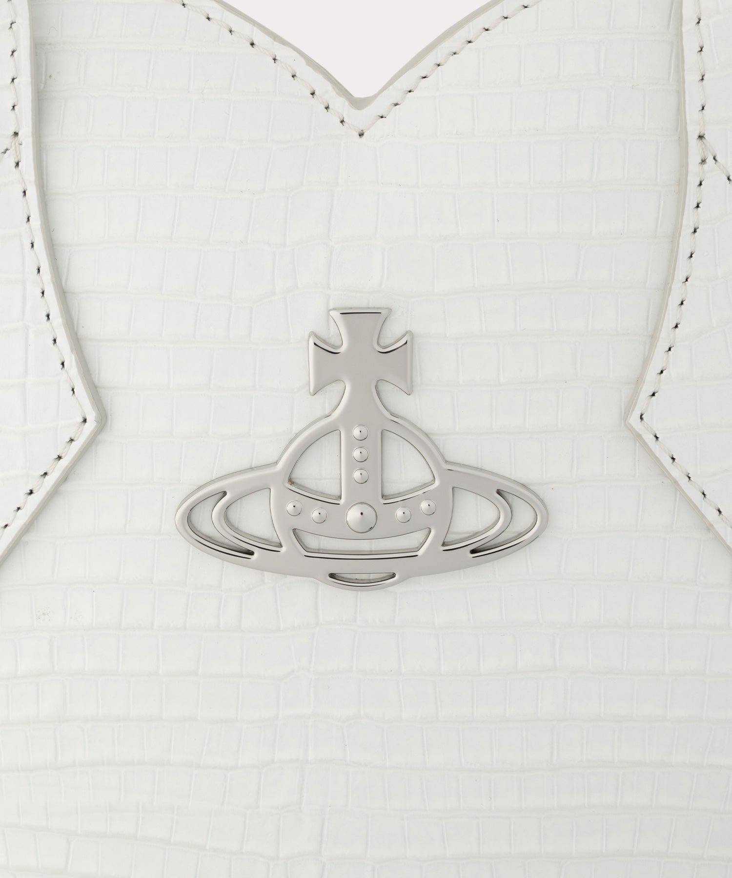 MINI CROC EMBOSSED JOSEPHINE HEART ショルダーバッグ(ホワイト
