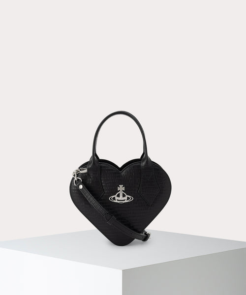 ☆送料無料☆ vivienne westwood バッグ MINI CROC EMBOSSED JOSEPHINE HEART ショルダーバッグ(ブラック