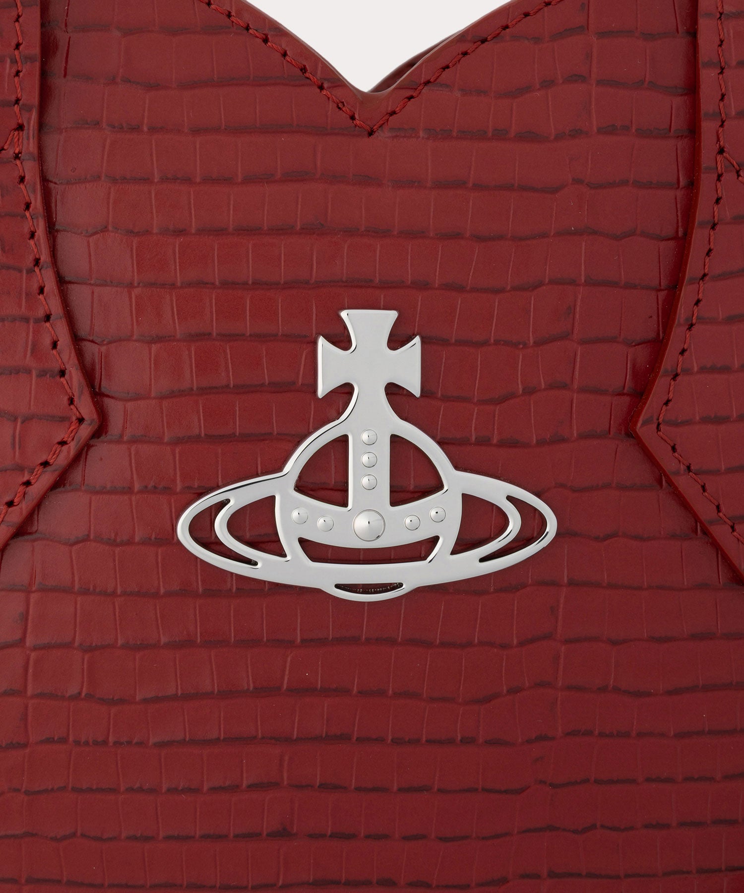 MINI CROC EMBOSSED JOSEPHINE HEART ショルダーバッグ(レッド