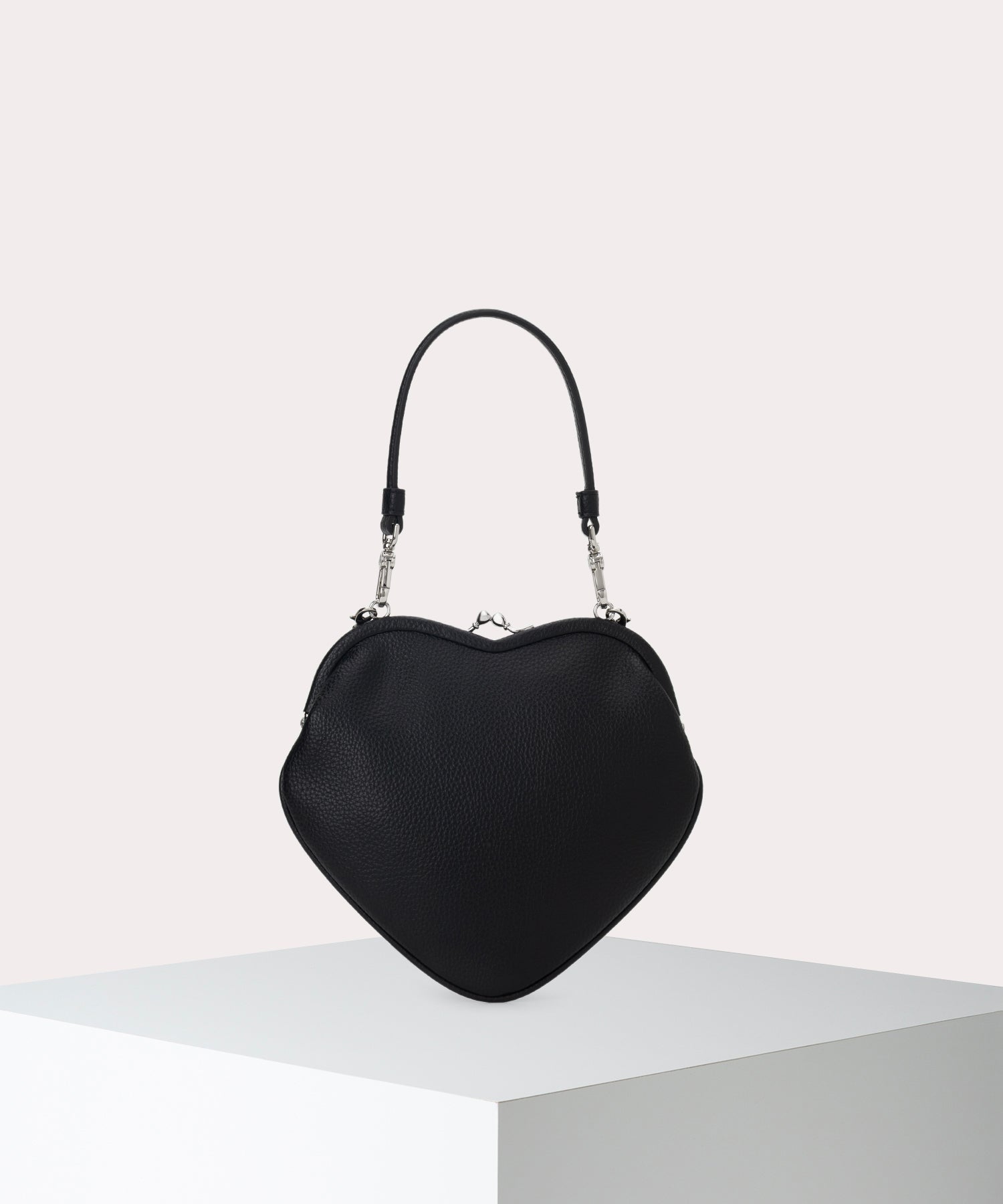 ★ vivienne westwood BELLE ハート ロゴ ショルダーバッグ ★ PU GRAIN BELLE HEART 口金ショルダーバッグ(レッド)（メンズ