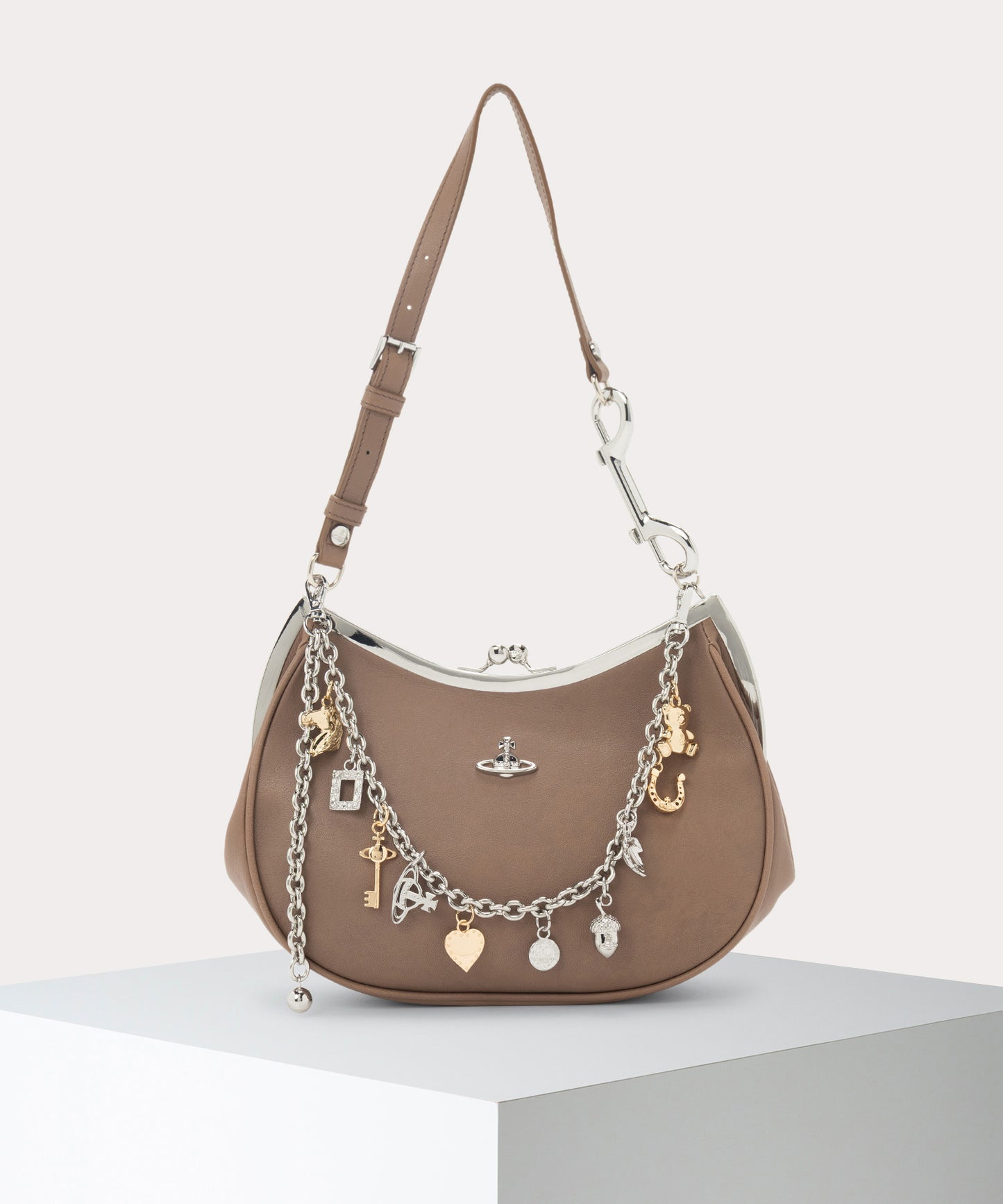 SUPPLE LEATHER CHARM 口金ショルダーバッグ