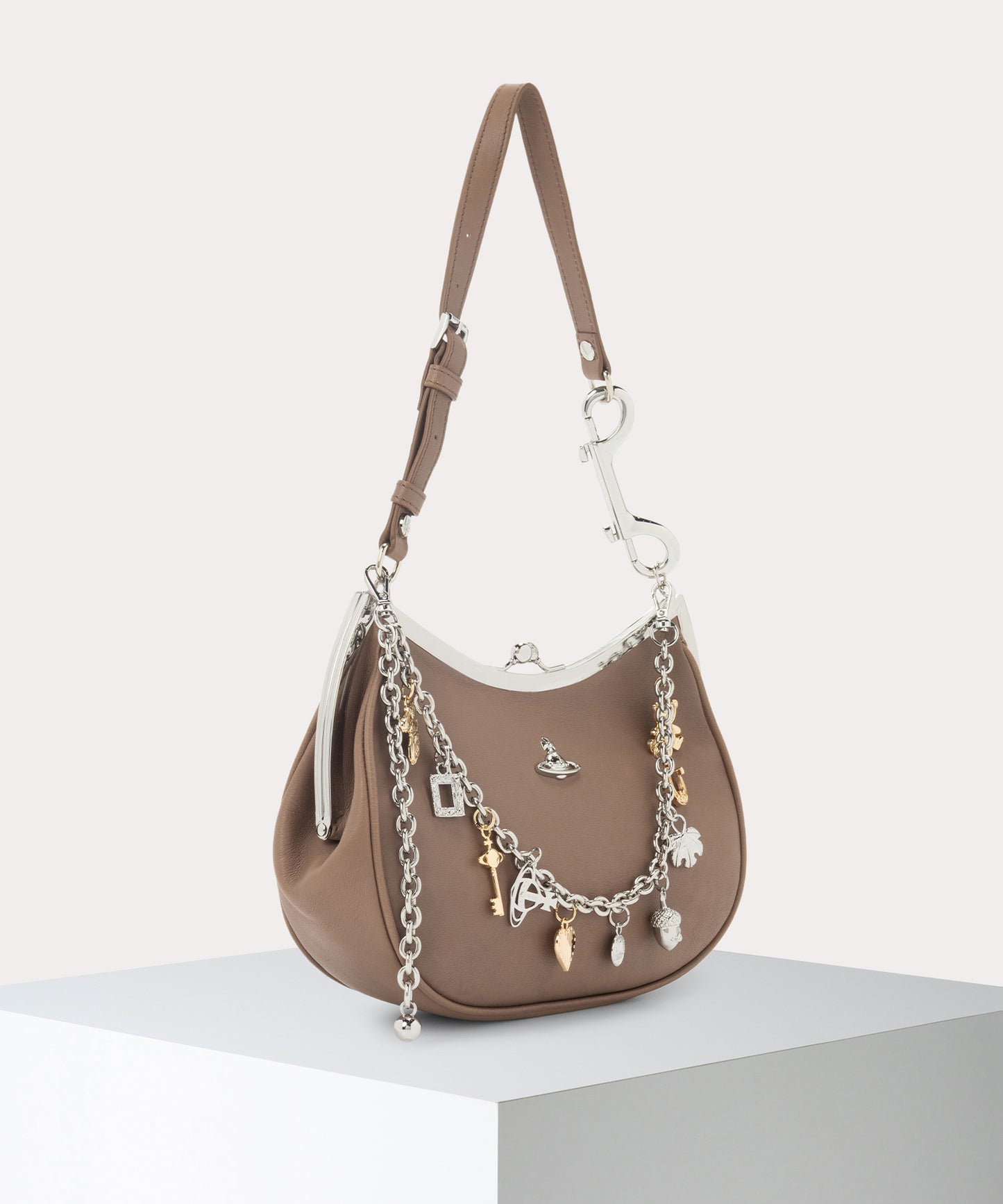 SUPPLE LEATHER CHARM 口金ショルダーバッグ