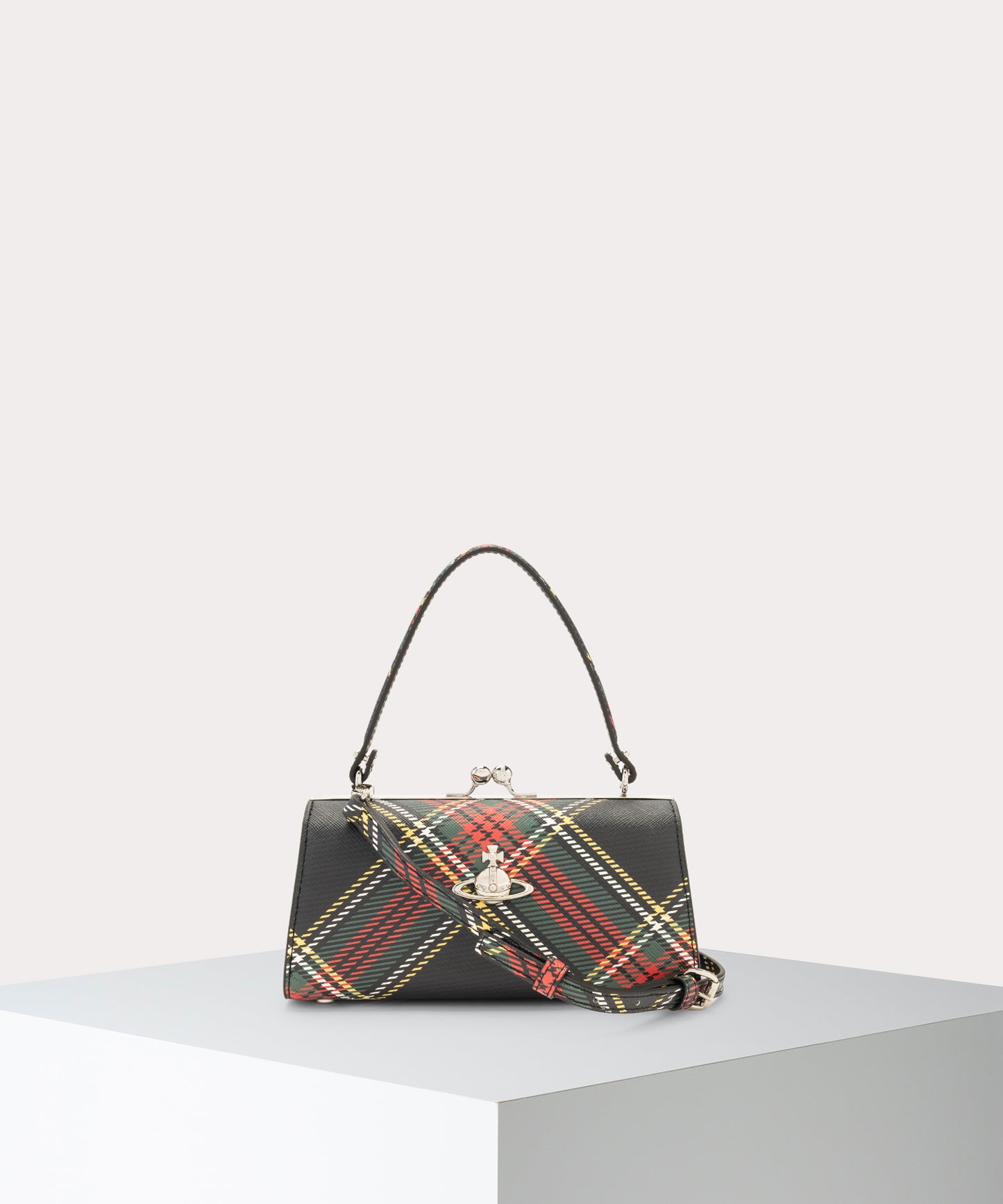 SAFFIANO PRINTED DOLL 口金ショルダーバッグXL