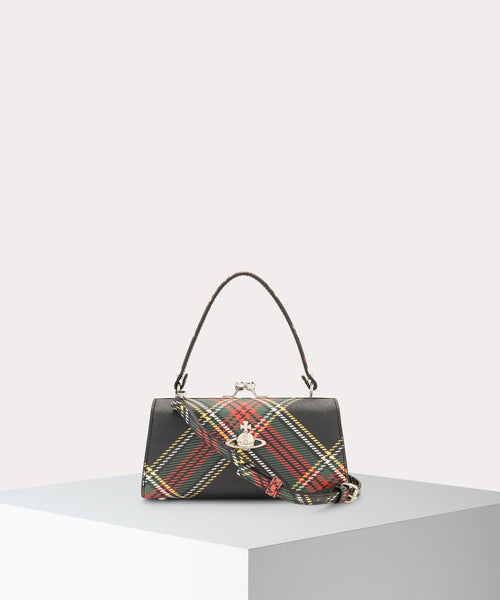 SAFFIANO PRINTED DOLL 口金ショルダーバッグXL(CHELSEA TARTAN