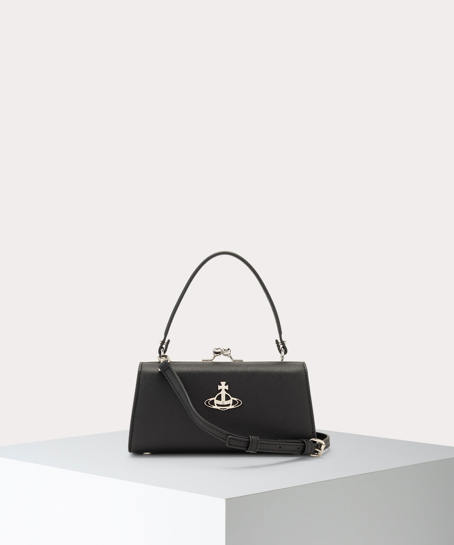 SAFFIANO PLAIN DOLL 口金ショルダーバッグXL