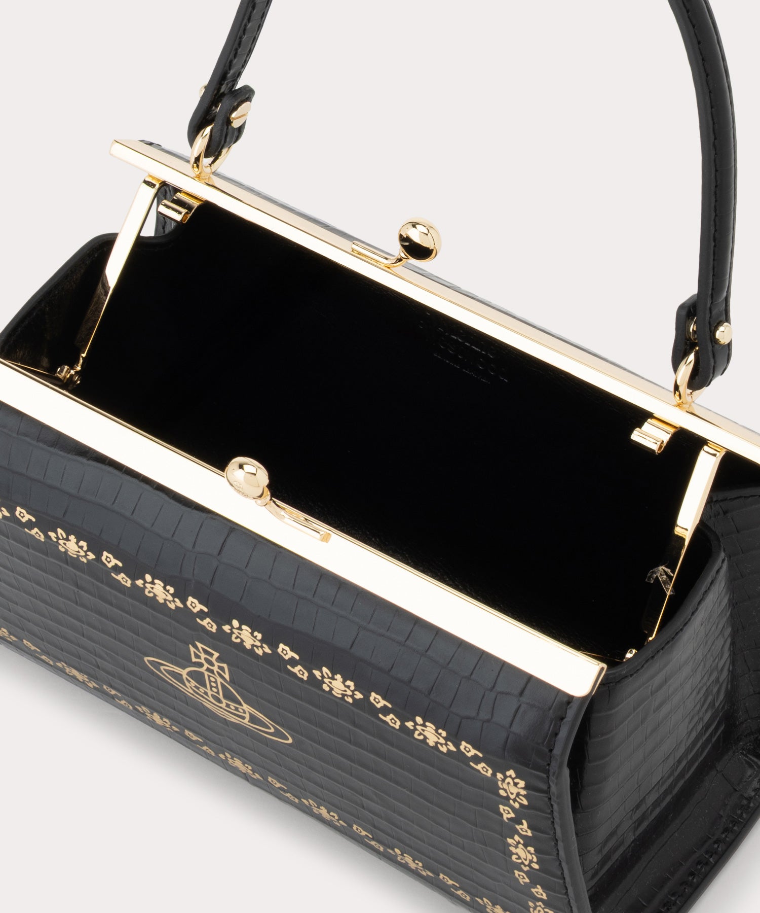 vivienne westwood ショルダーバッグ MINI CROC DOLL 口金ショルダーバッグXL(ブラック)（メンズ