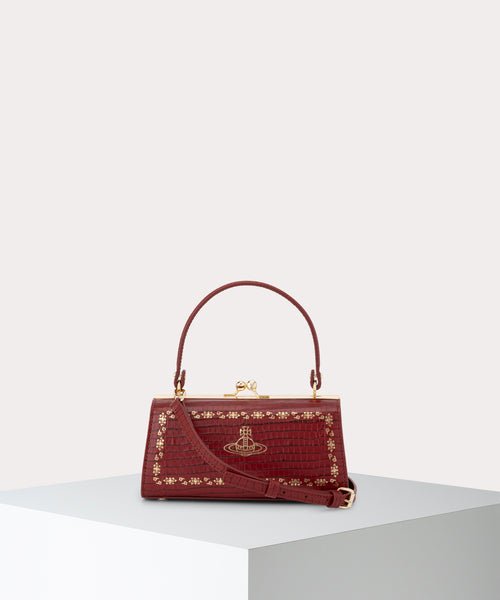 Vivienne Westwood ゴールド パーティーバッグ PU GRAIN BELLE HEART 口金ショルダーバッグ(ブラック