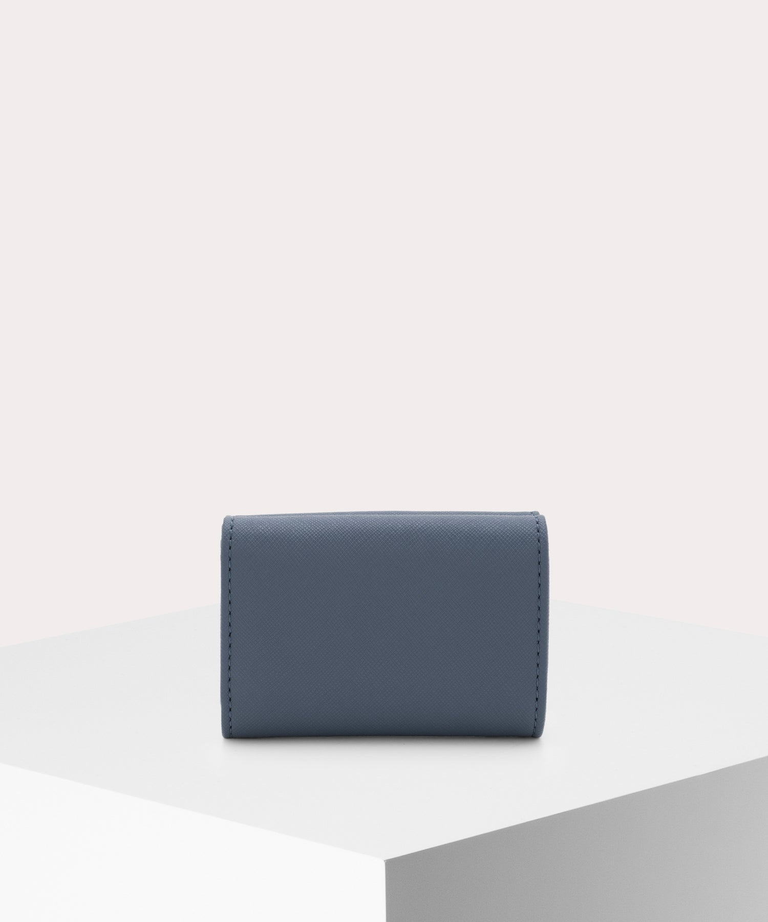 SAFFIANO PLAIN ENVELOPE 三つ折りミニ財布(ブルー)（メンズ